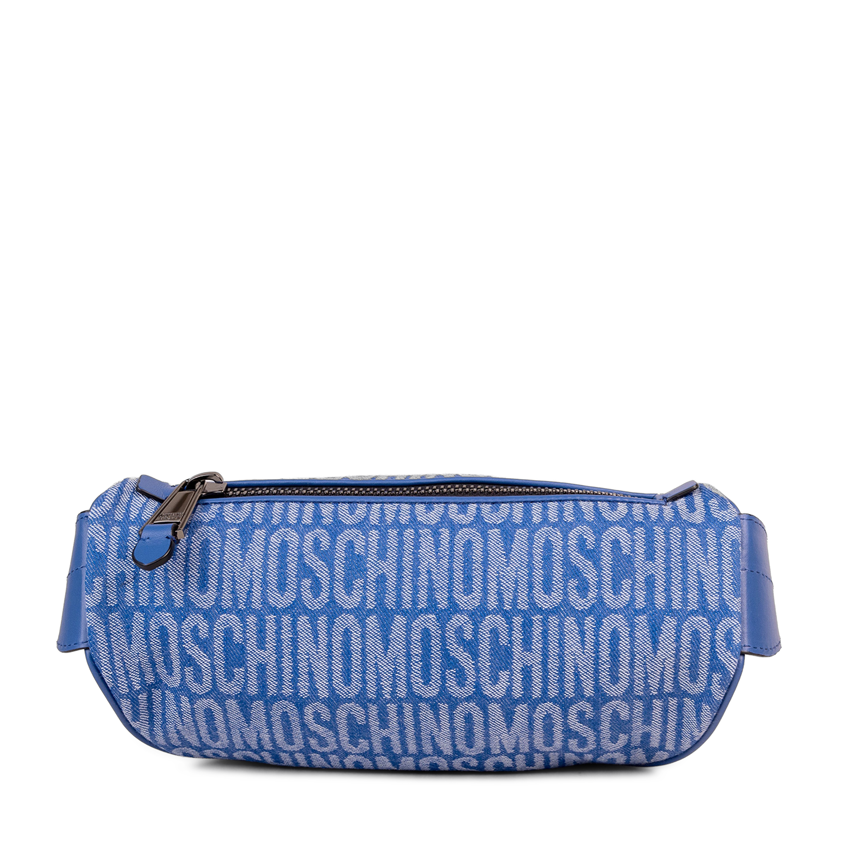 Riñonera Azul Moschino Couture Monogram