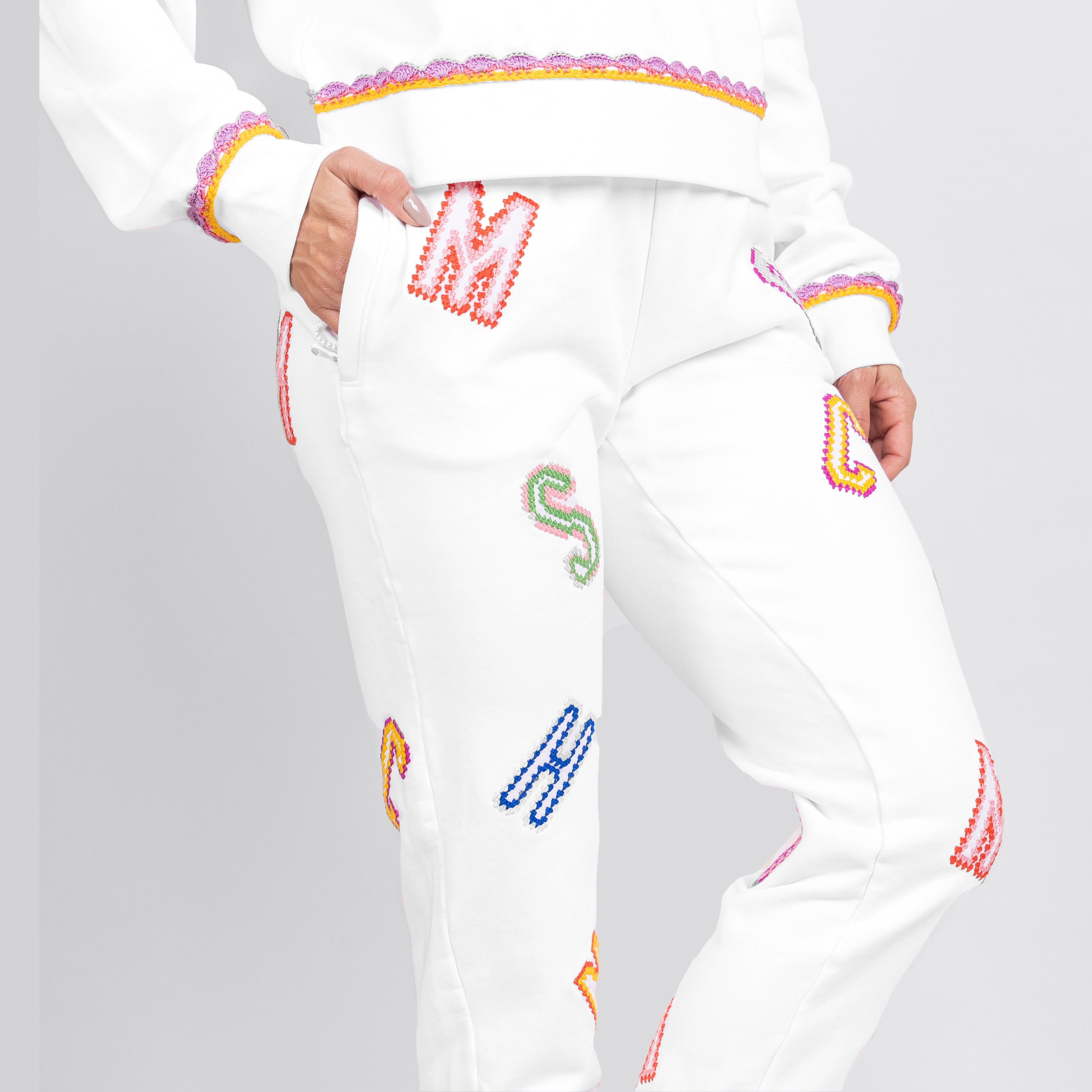 Sudadera Blanca Moschino Couture Multicolor Letters