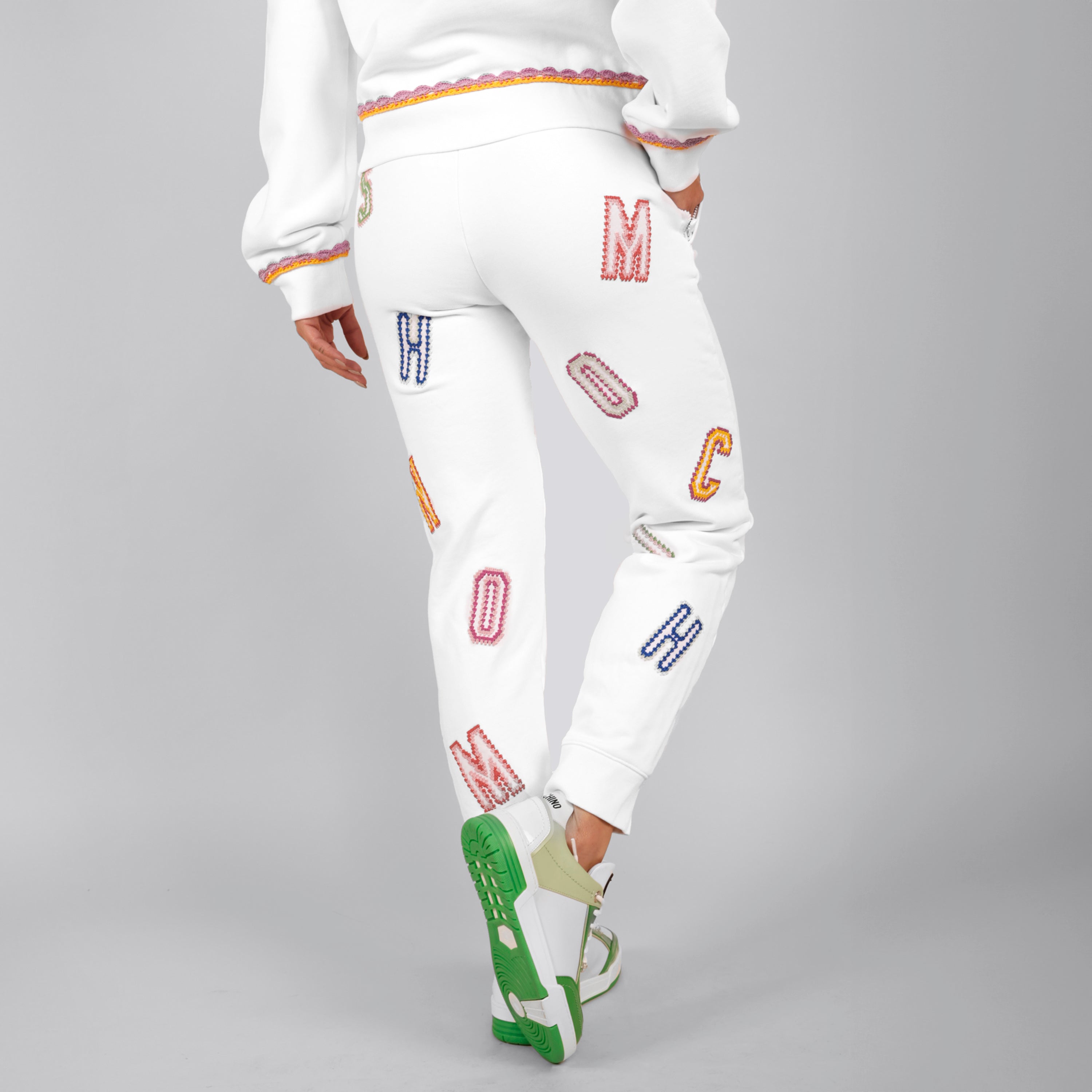 Sudadera Blanca Moschino Couture Multicolor Letters