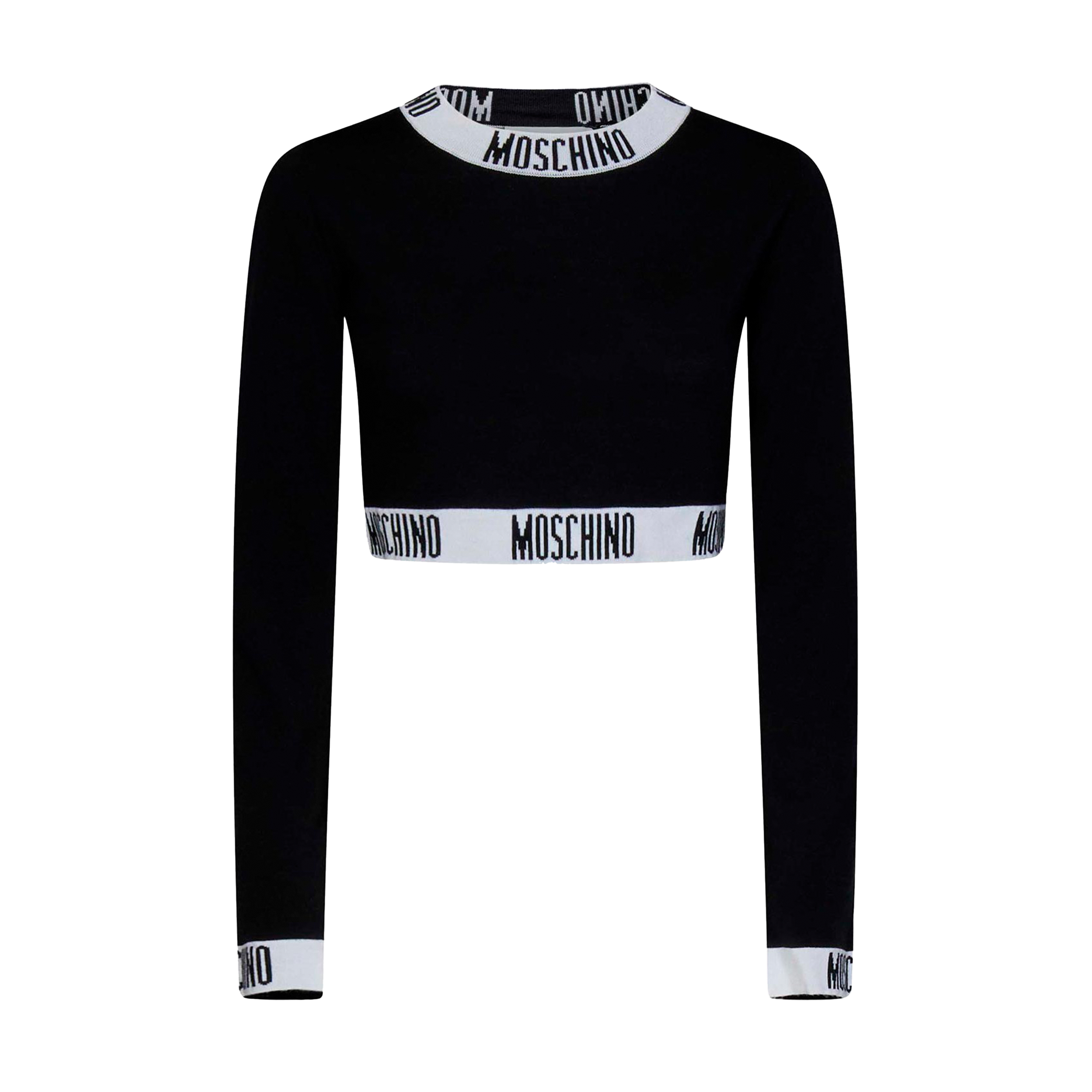 Buzo Negro Moschino Cropped