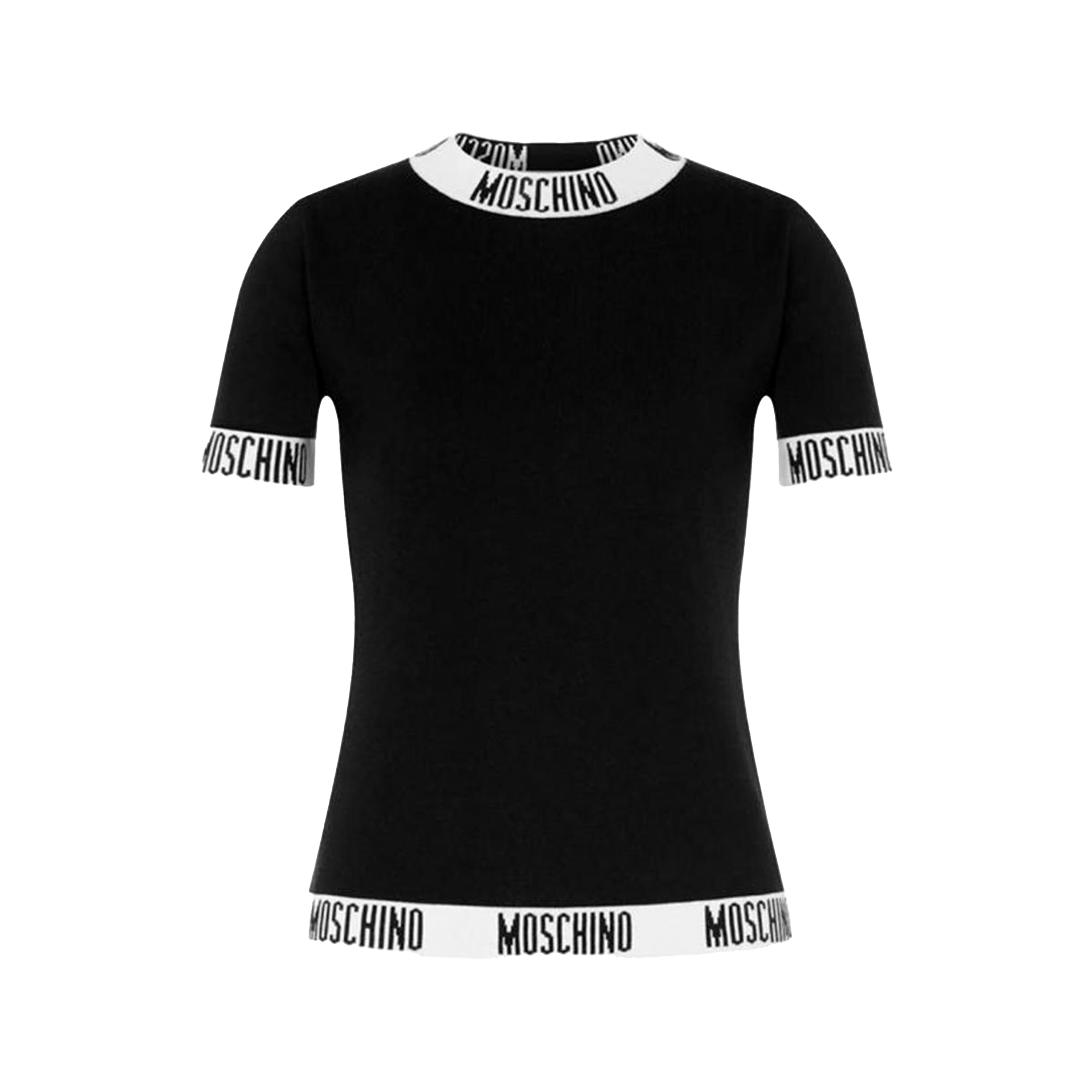 Top Negro Moschino Top Black Moshcino Logo Band