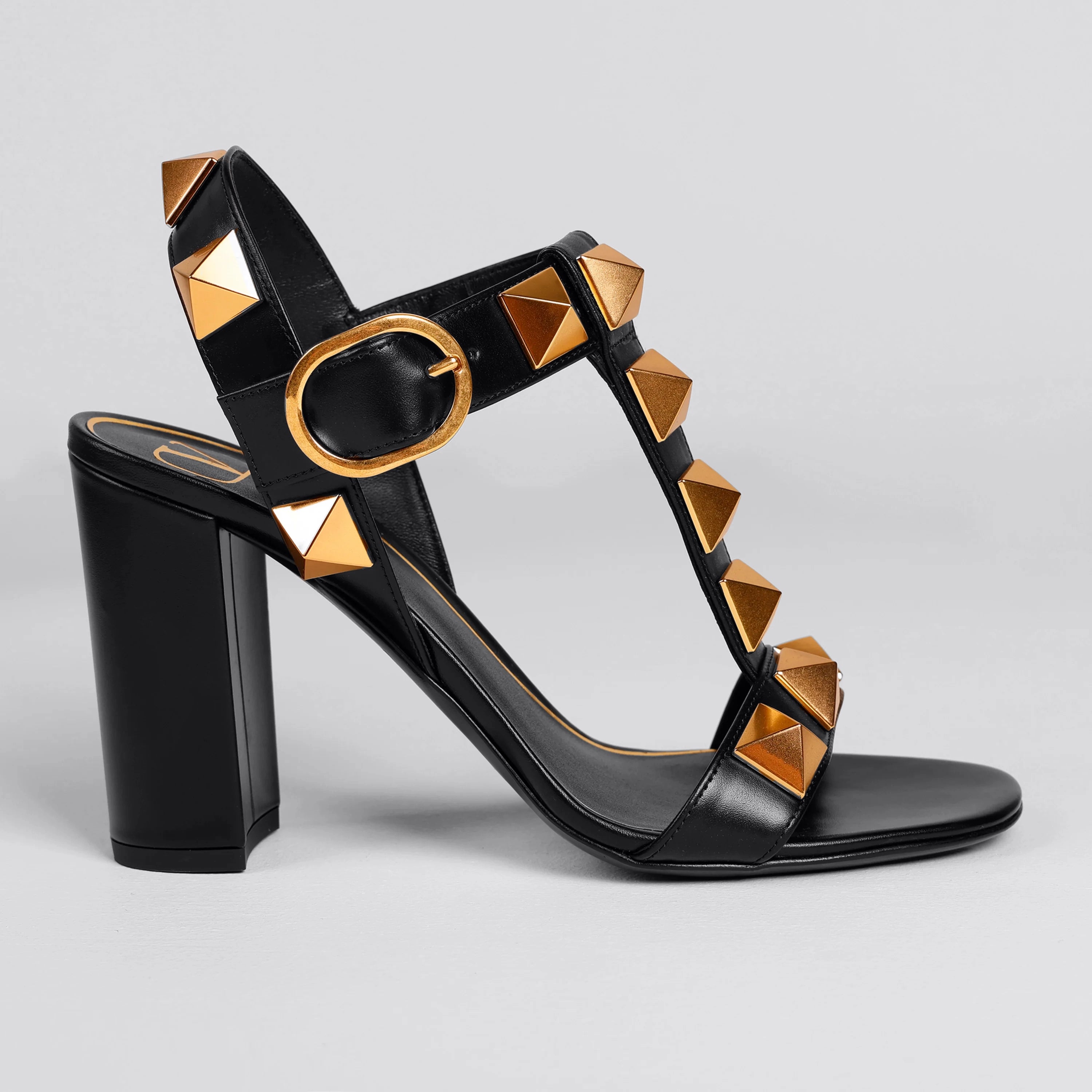 Tacones Negros Valentino Macrorockstud 100 mm