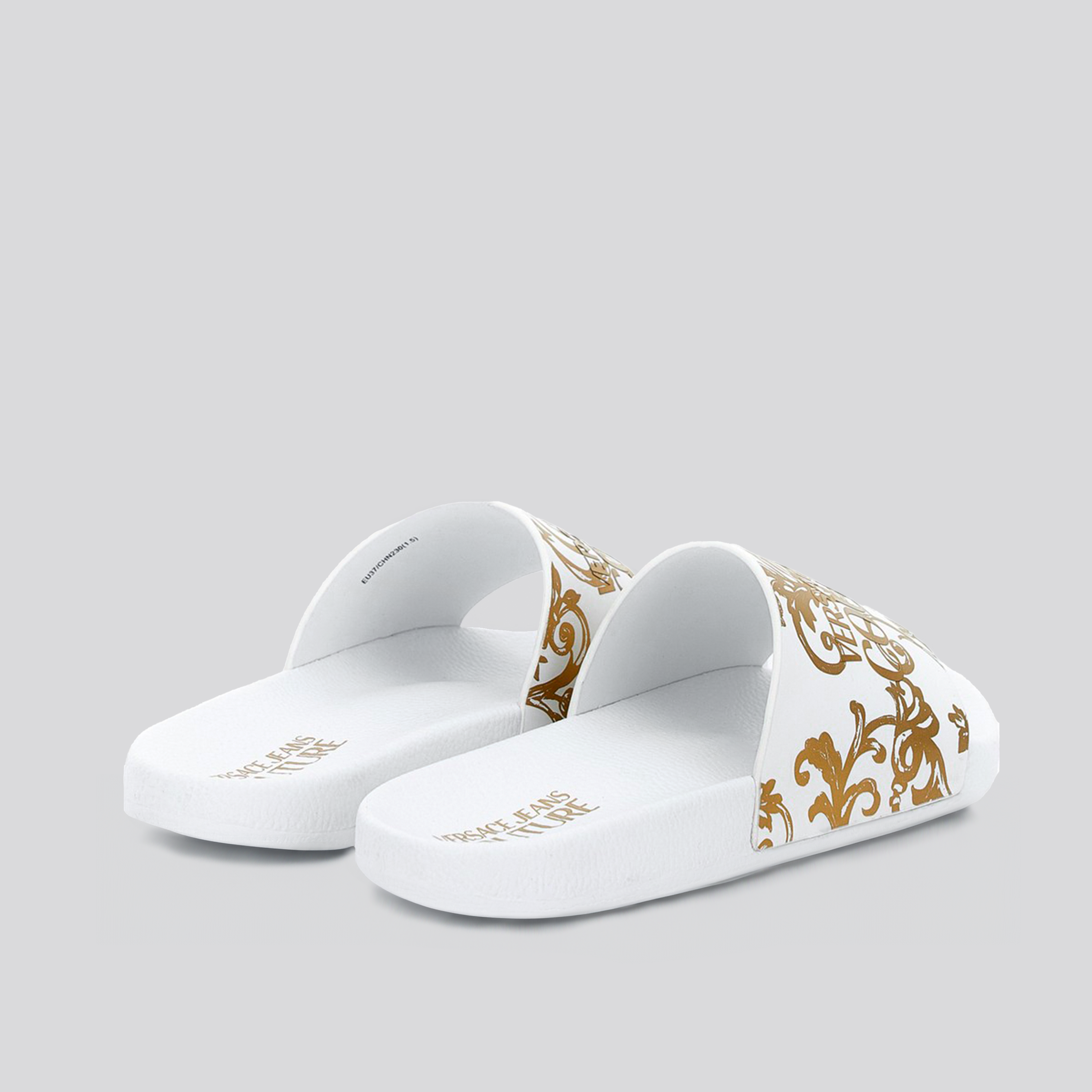 Sandalias Blancas Versace Couture Gummy Baroque