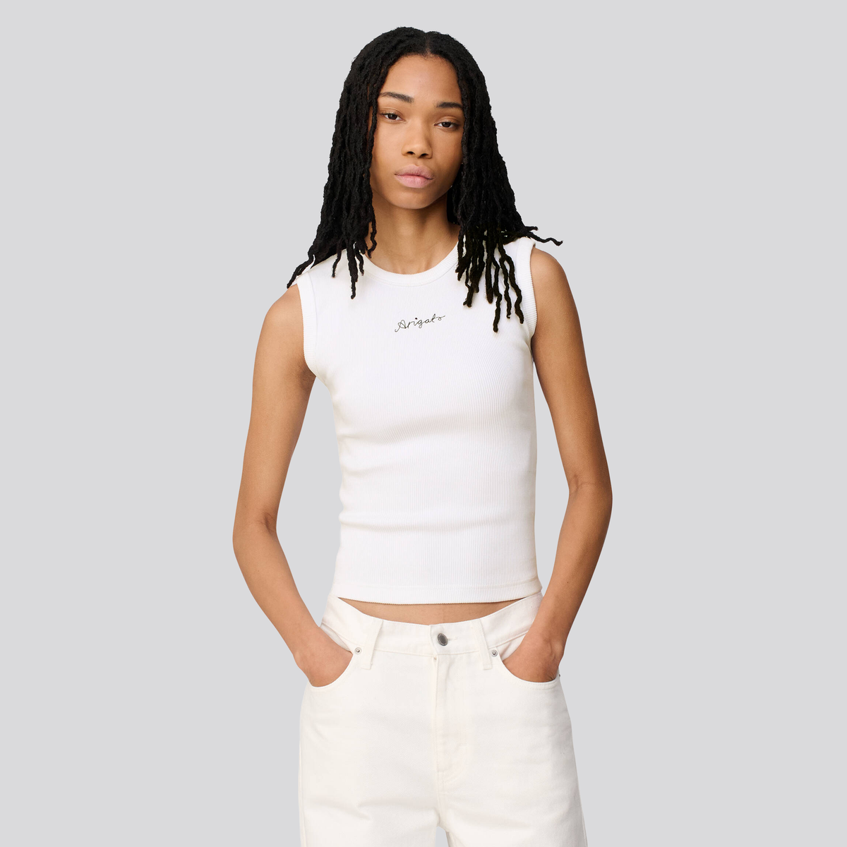 Top Blanco Axel Arigato Ribbed Tank