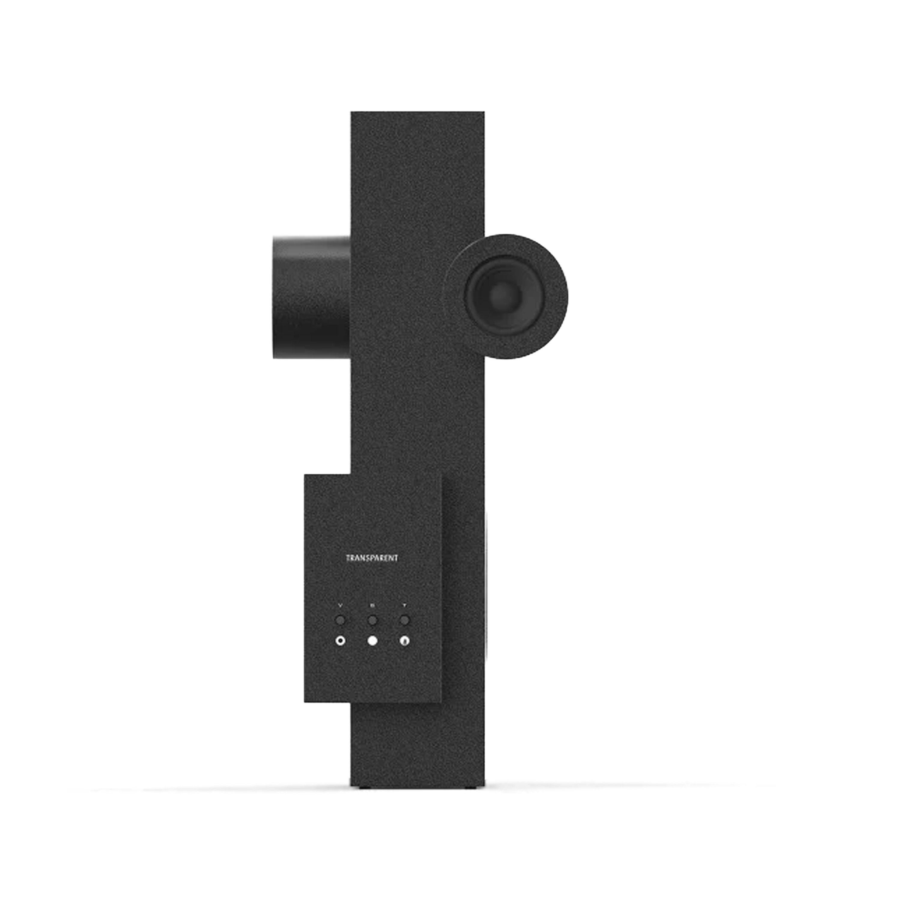 Speaker Black Transparent "Brutalist Sculpture"