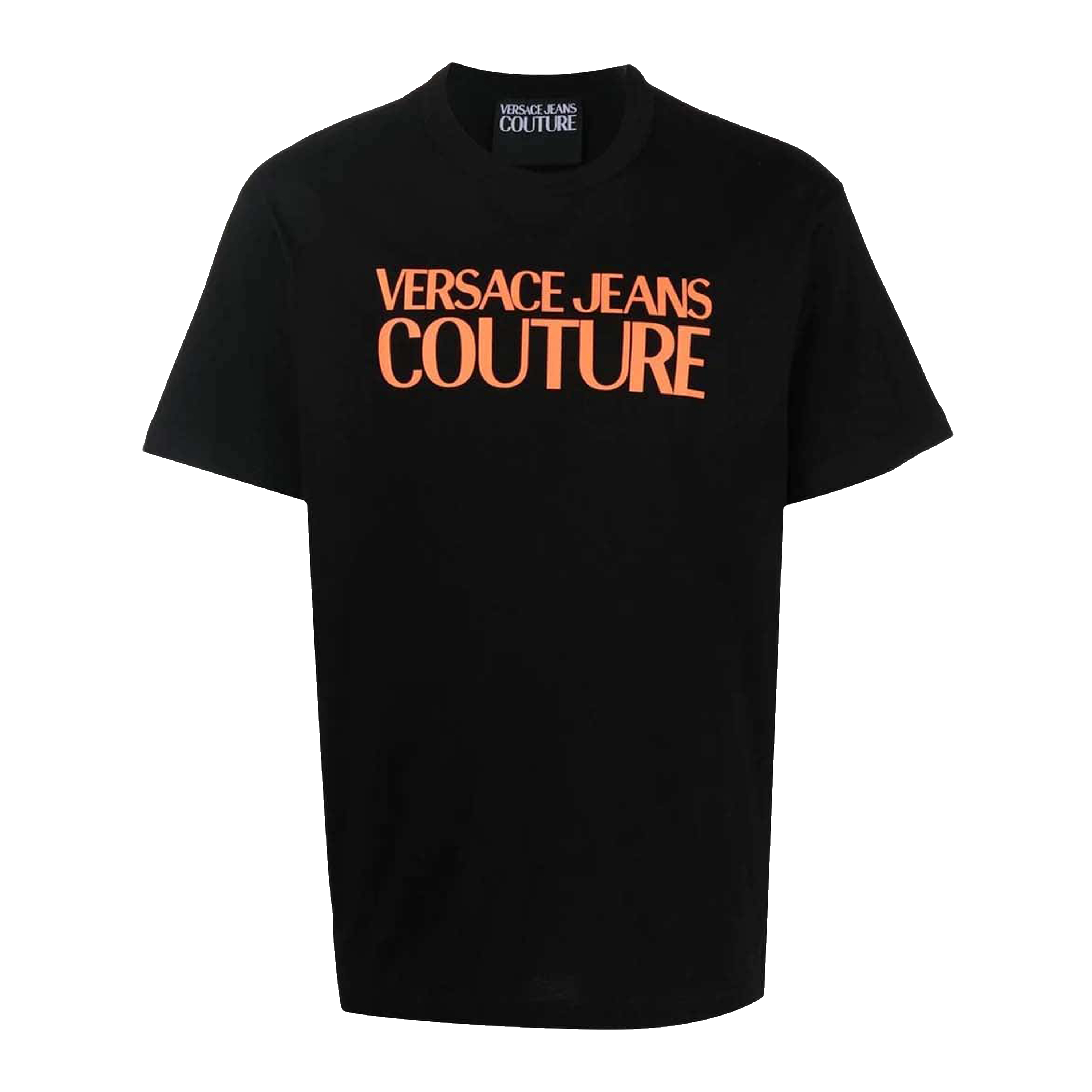 Camiseta Negra Versace Jeans Couture Orange Logo