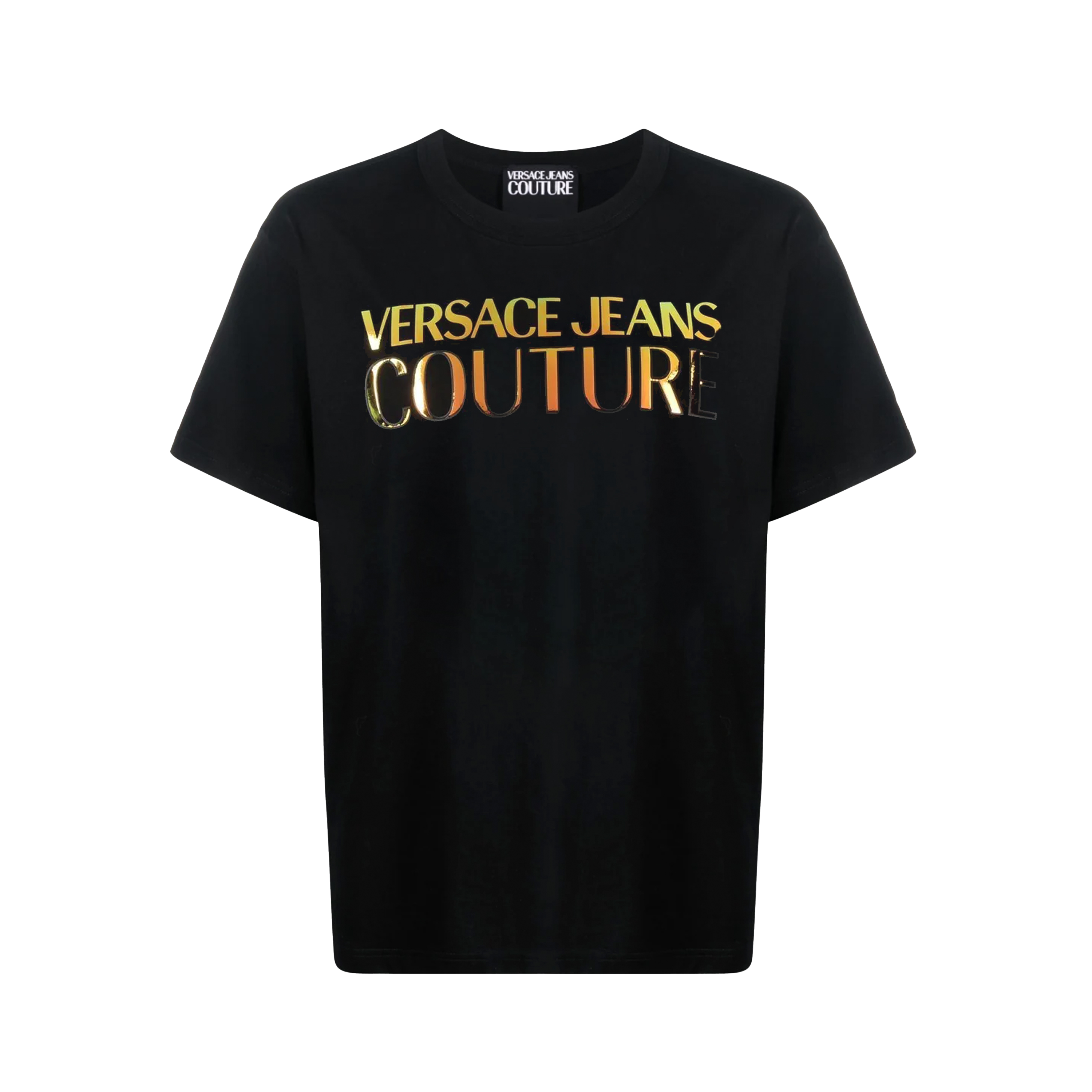 Camiseta Negra Versace Couture Gold Logo