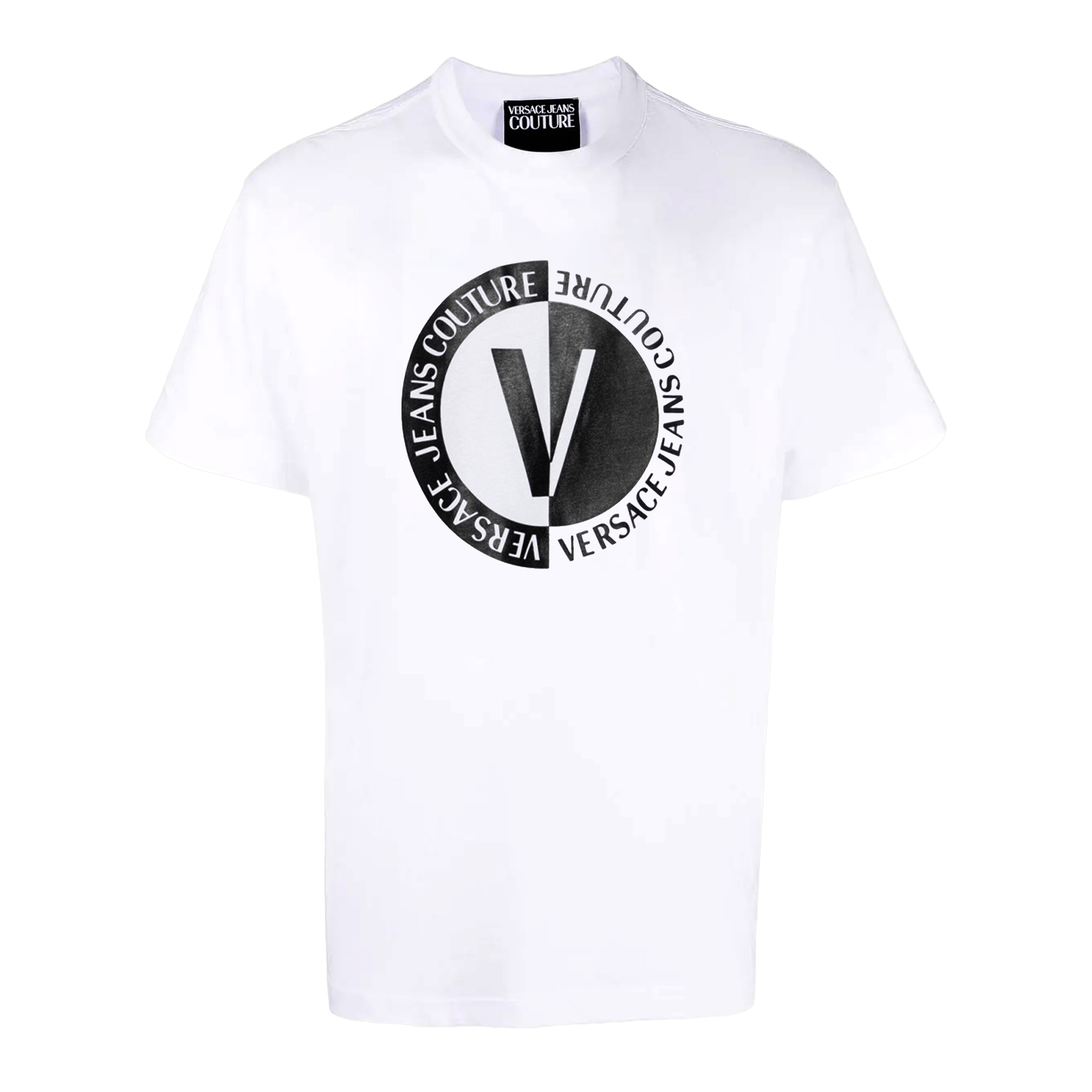 Camiseta Blanca Versace Couture V Circle Logo