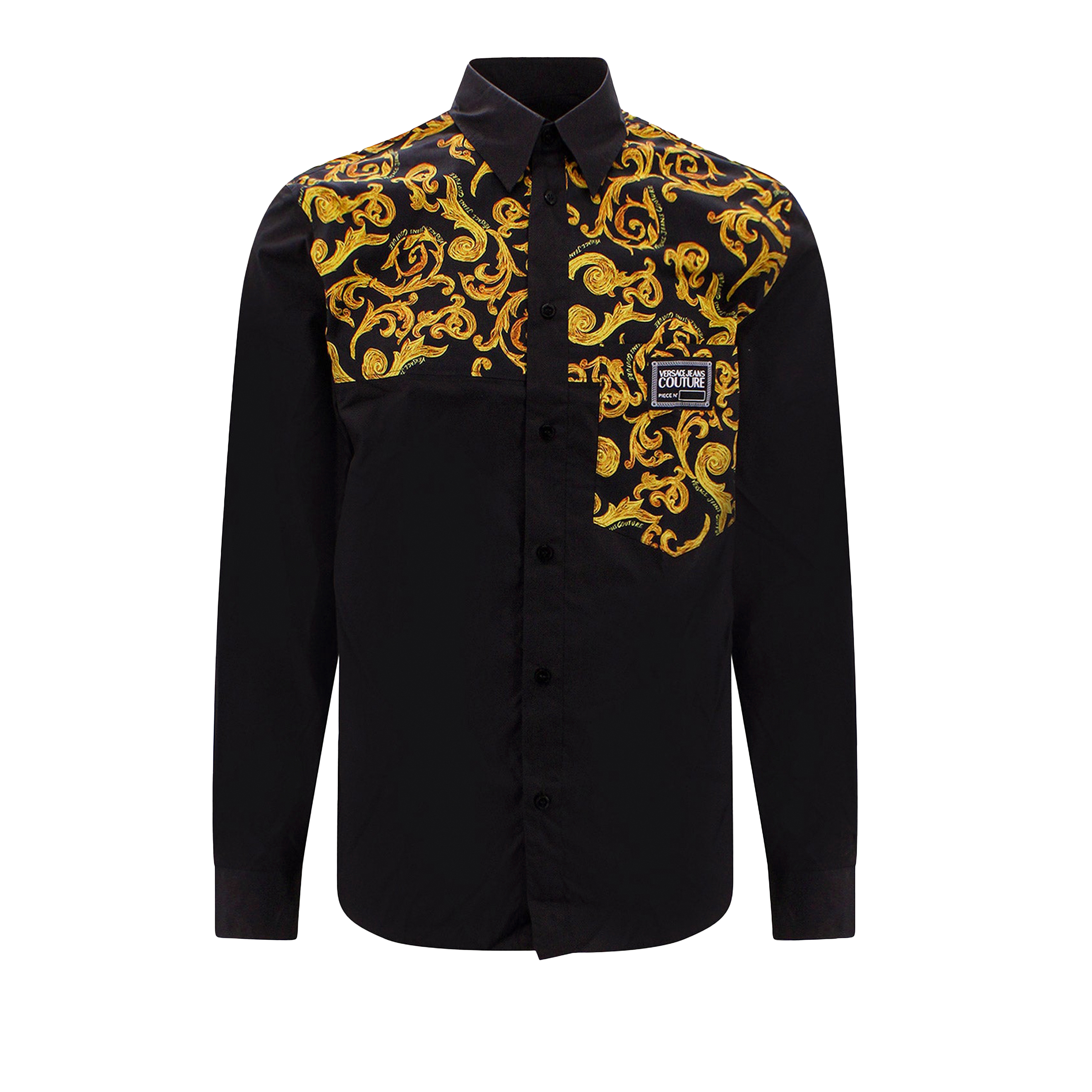 Camisa Negra Versace Couture Baroque