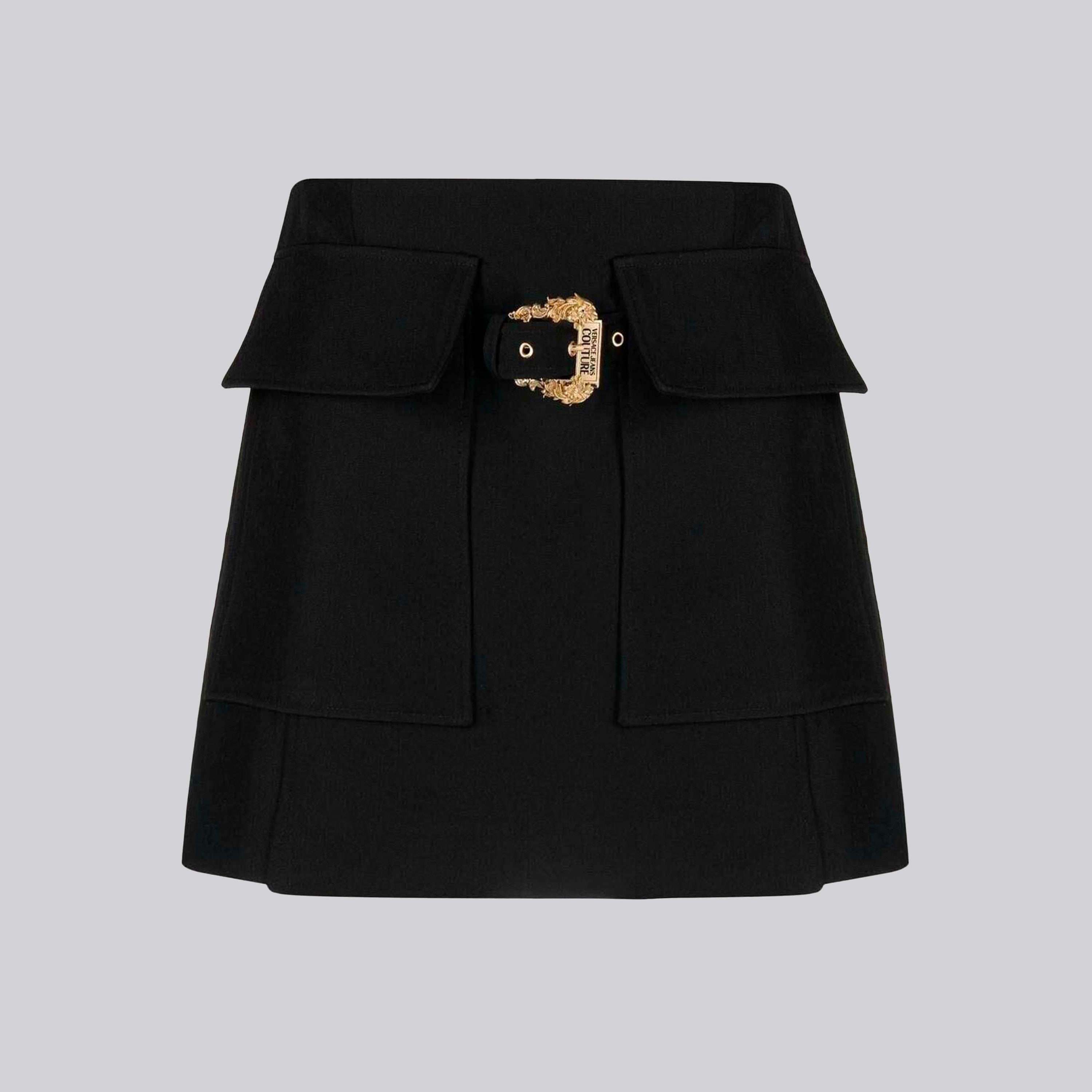 Falda Negra Versace Couture Cady Bistretch