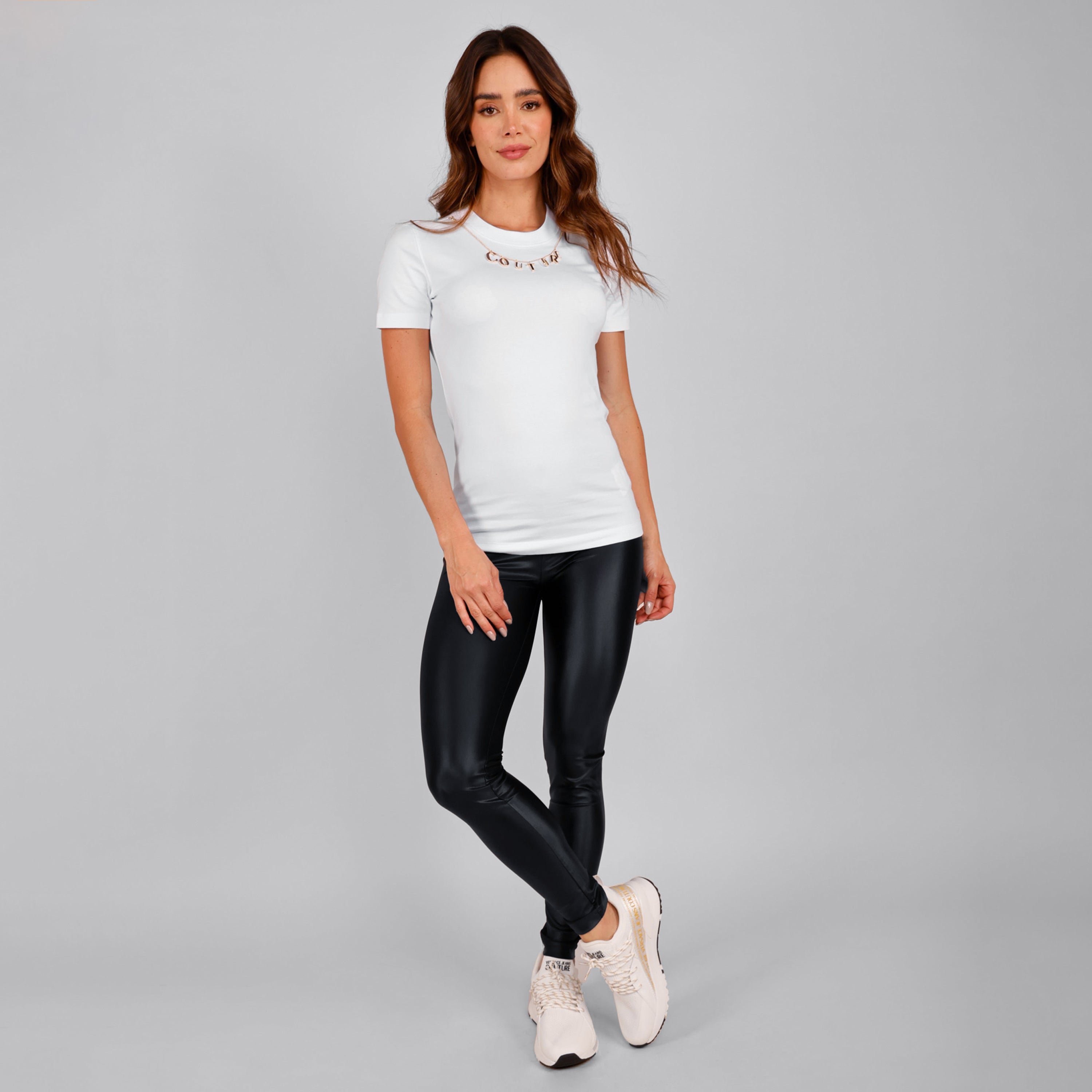 Camiseta Blanca Versace Couture Neck Collar