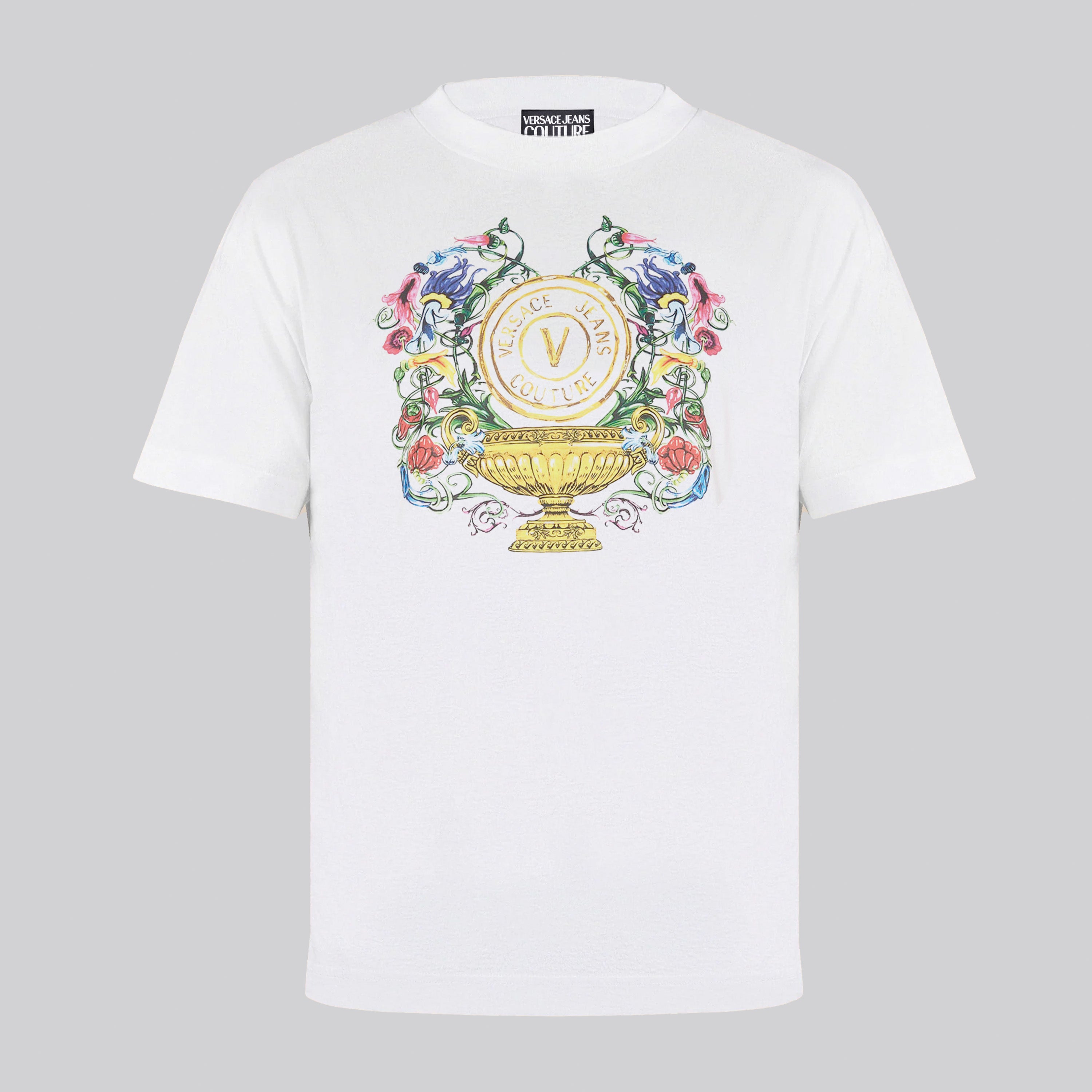 Camiseta Blanca Versace Couture Emblem