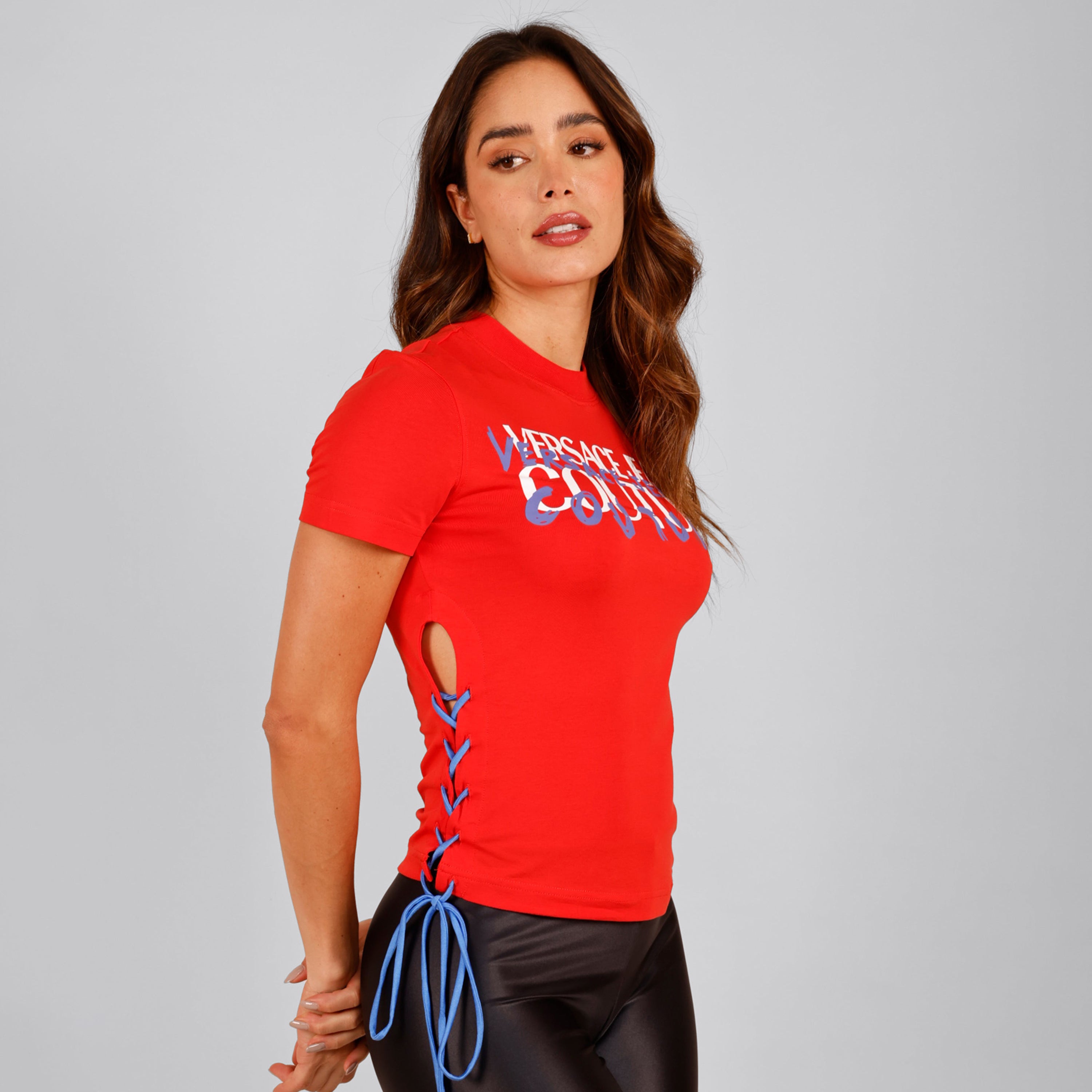 Camiseta Roja Versace Couture Lace
