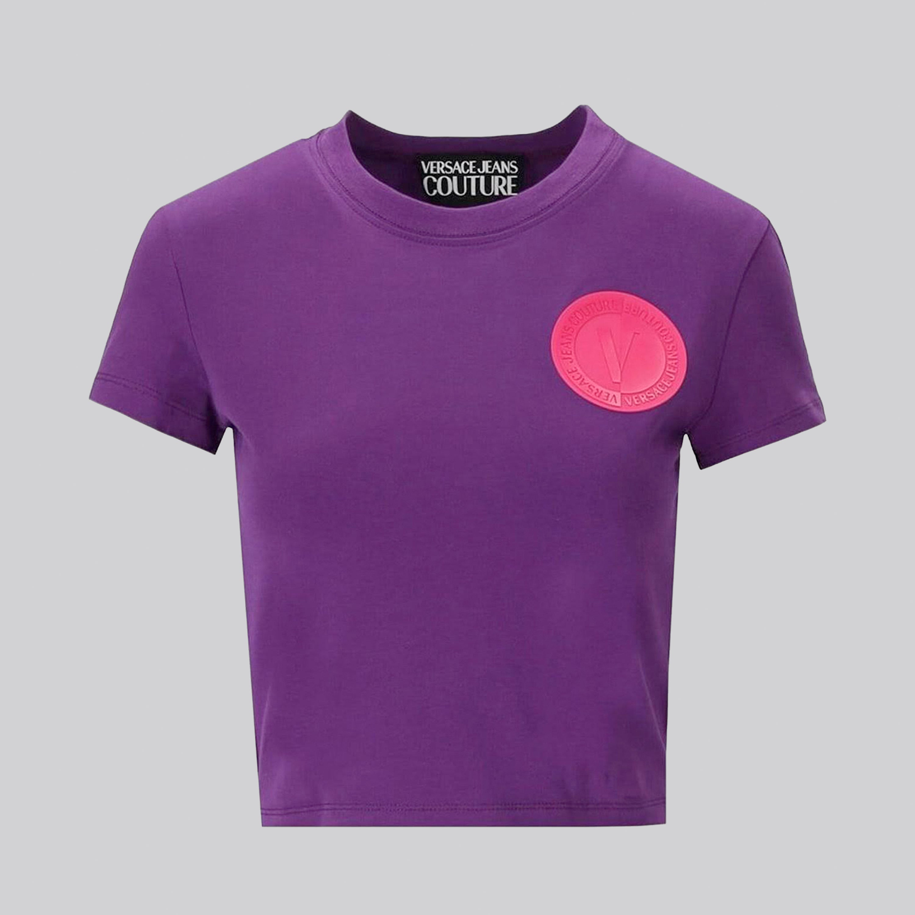 Camiseta Purpura Versace Couture Pink Patch