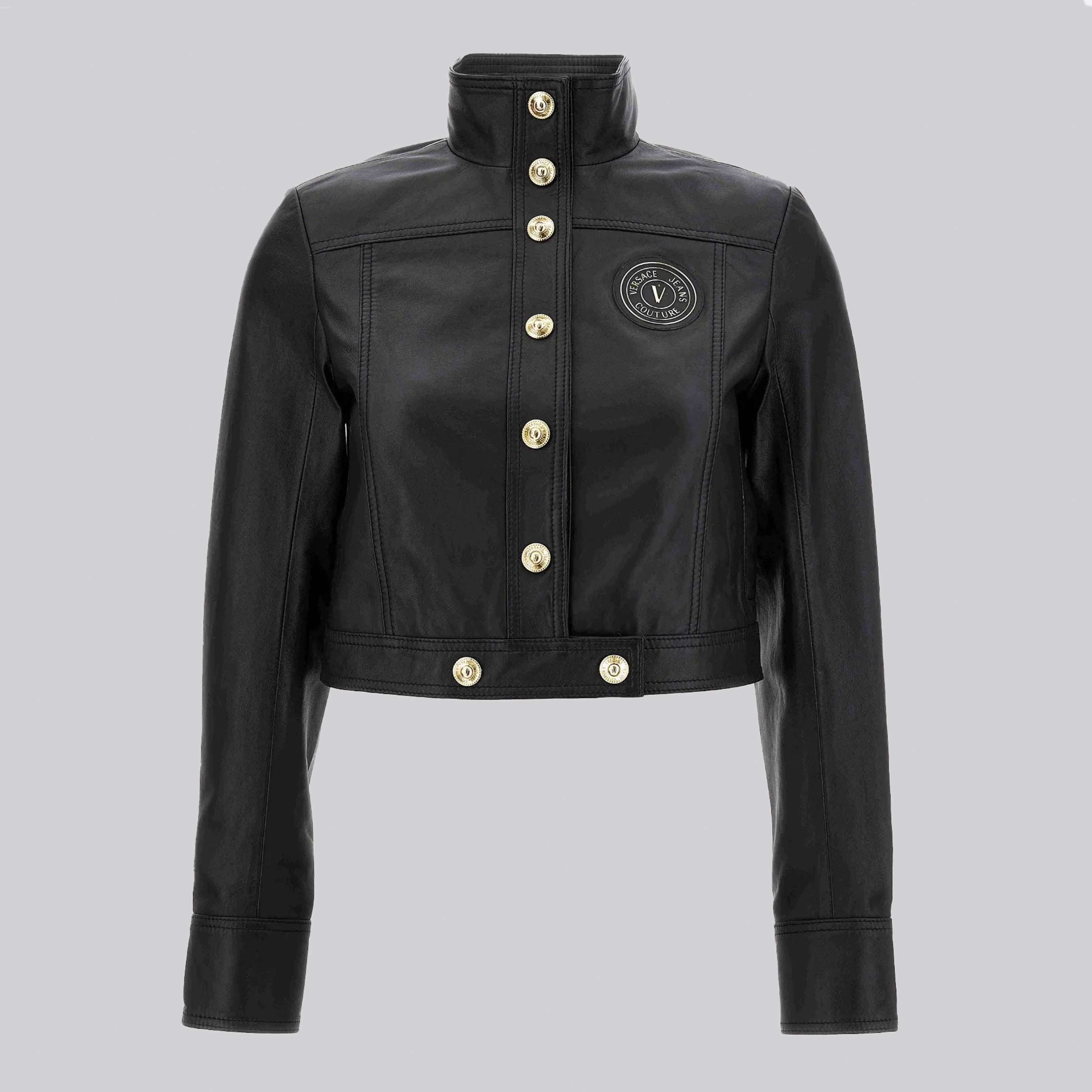 Chaqueta Negra Versace Couture Cuero