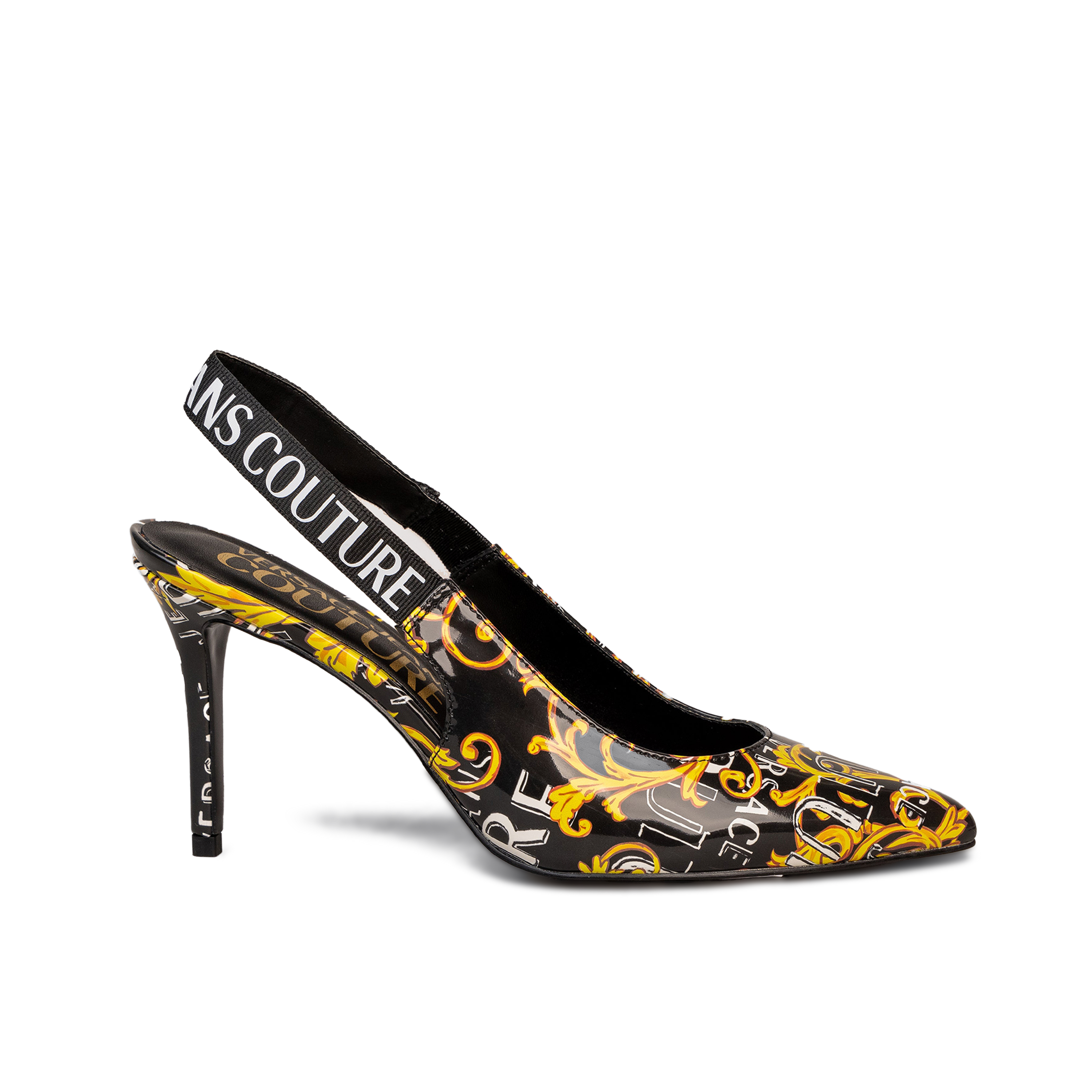 Tacones Negros Versace Couture Baroque
