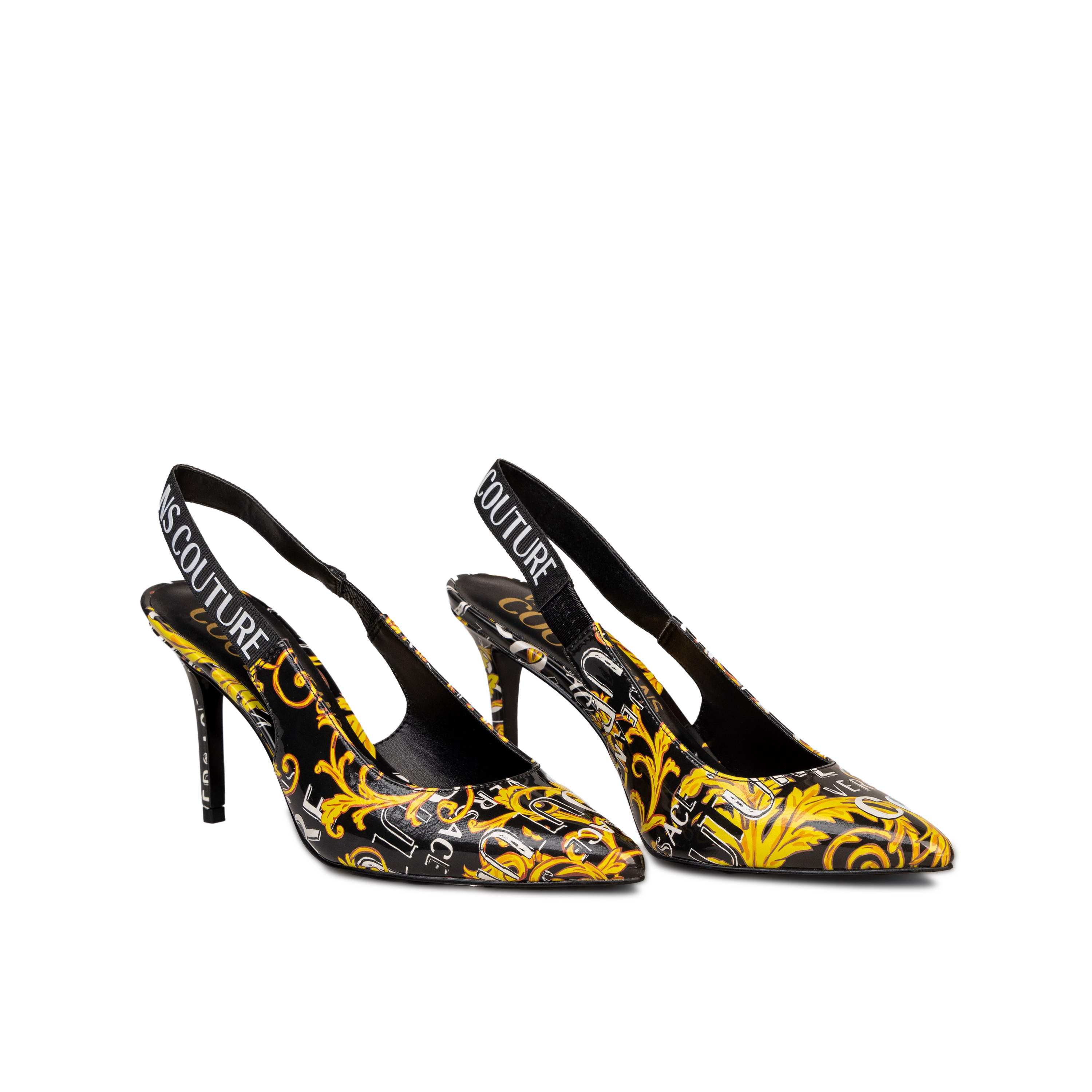Tacones Negros Versace Couture Baroque