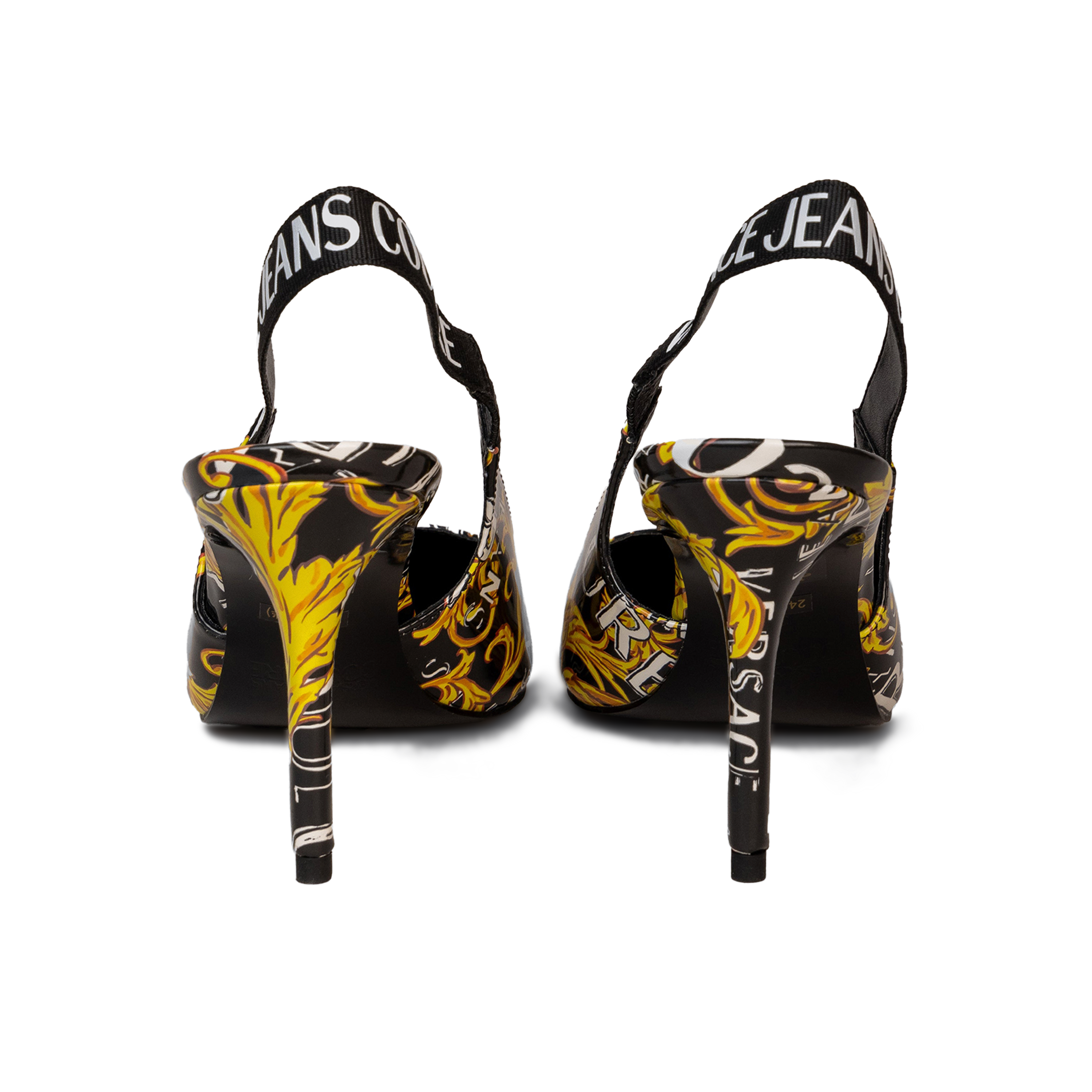 Tacones Negros Versace Couture Baroque