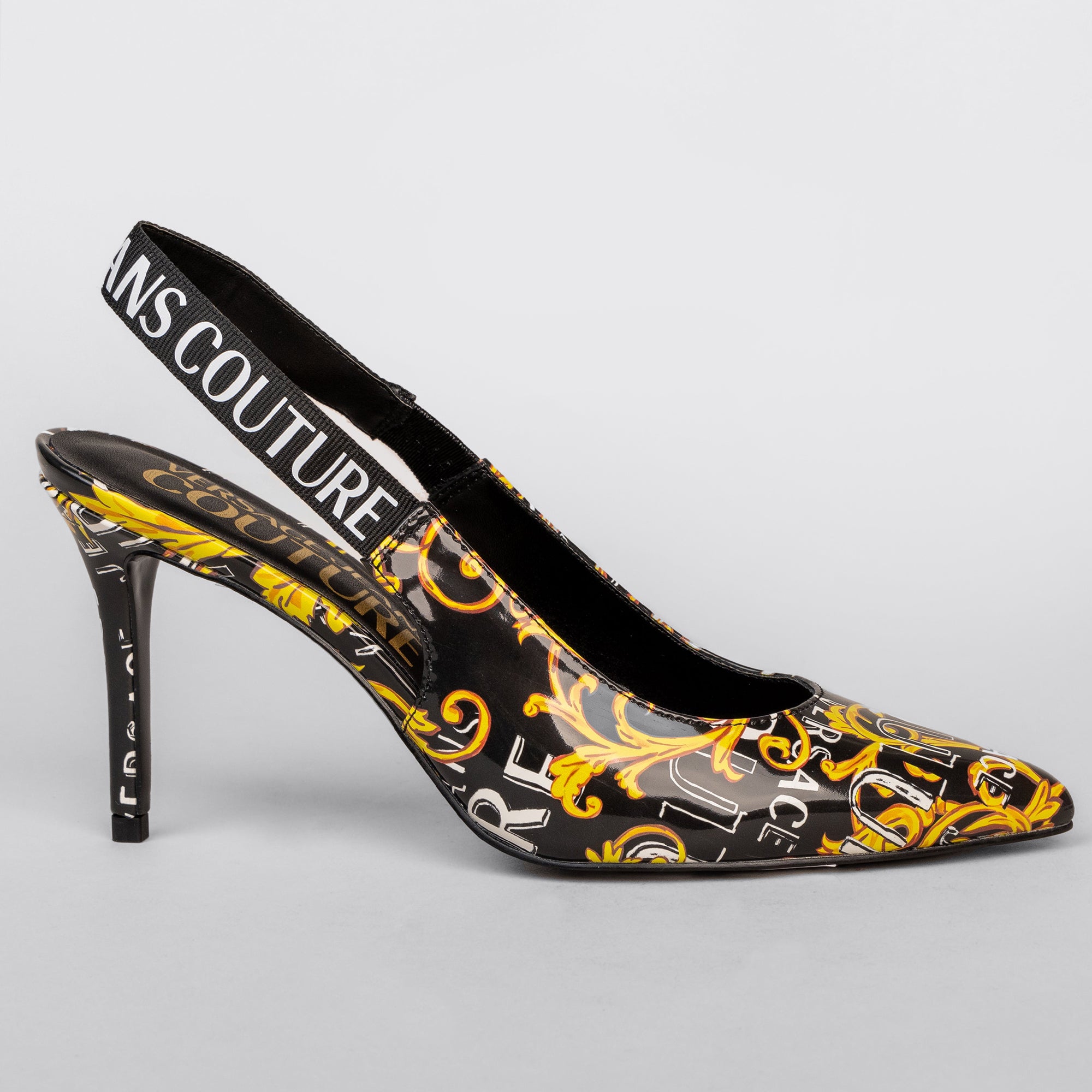Tacones Negros Versace Couture Baroque
