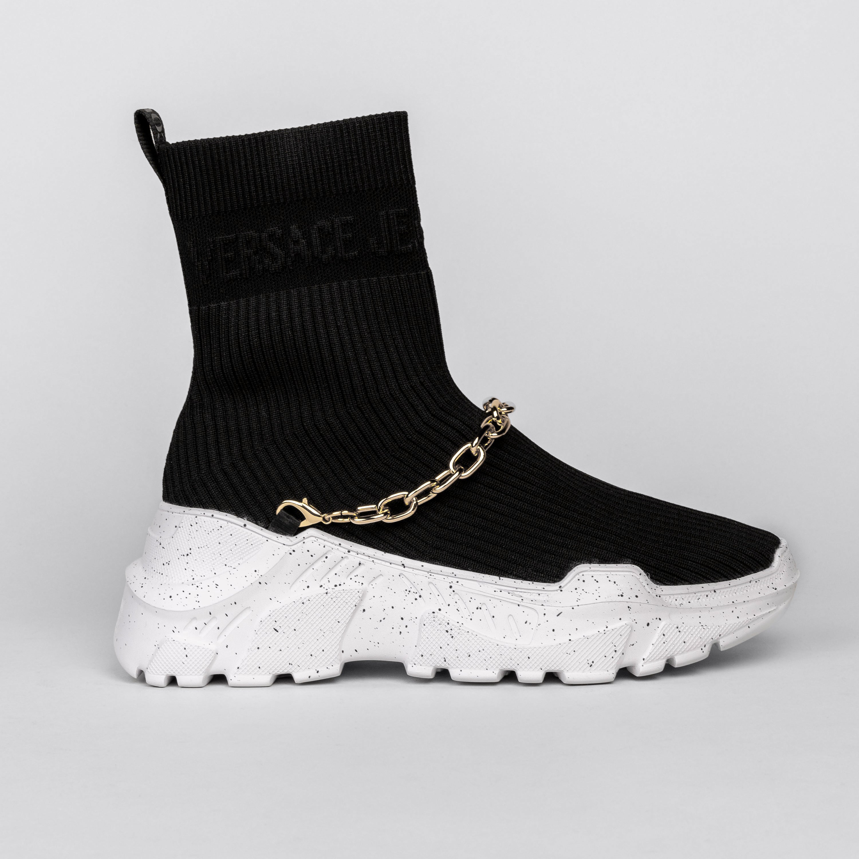 Sneakers Negro Versace Couture Sock Knitted