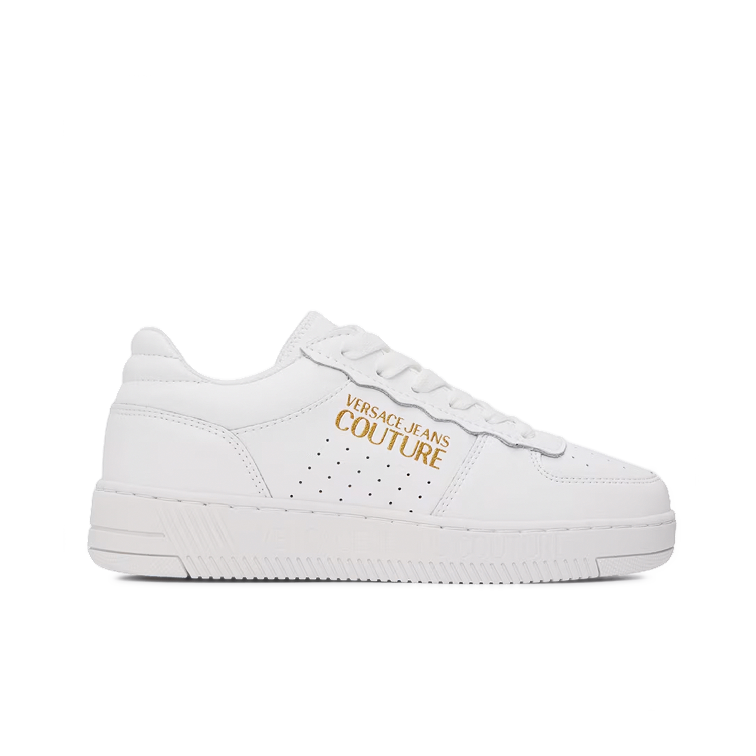 Sneakers Blanco Versace Couture Grainy Leather