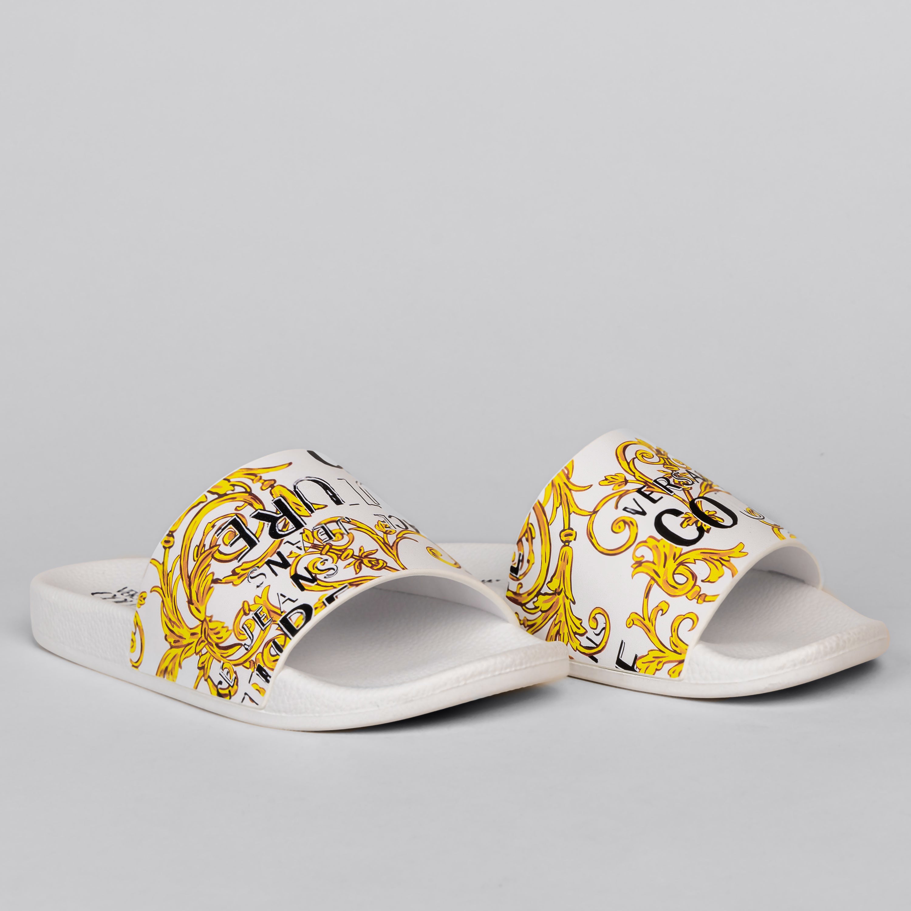 Sandalias Blancas Versace Couture Gummy Baroque