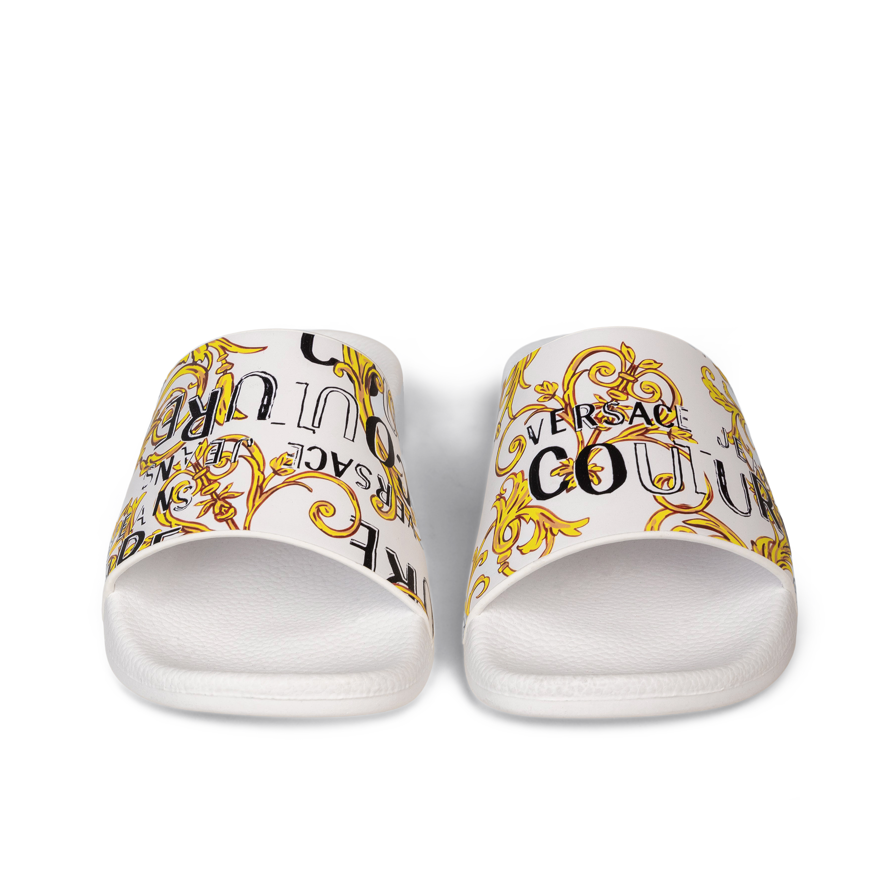 Sandalias Blancas Versace Couture Gummy Baroque