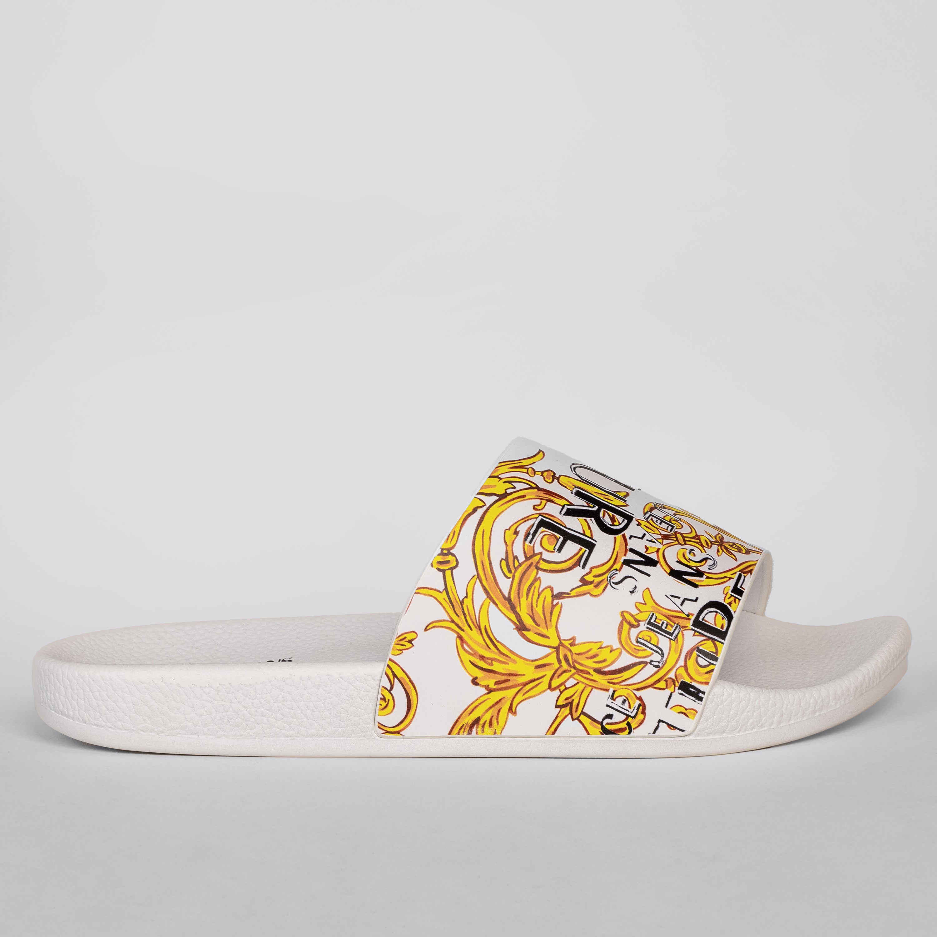 Sandalias Blancas Versace Couture Gummy Baroque