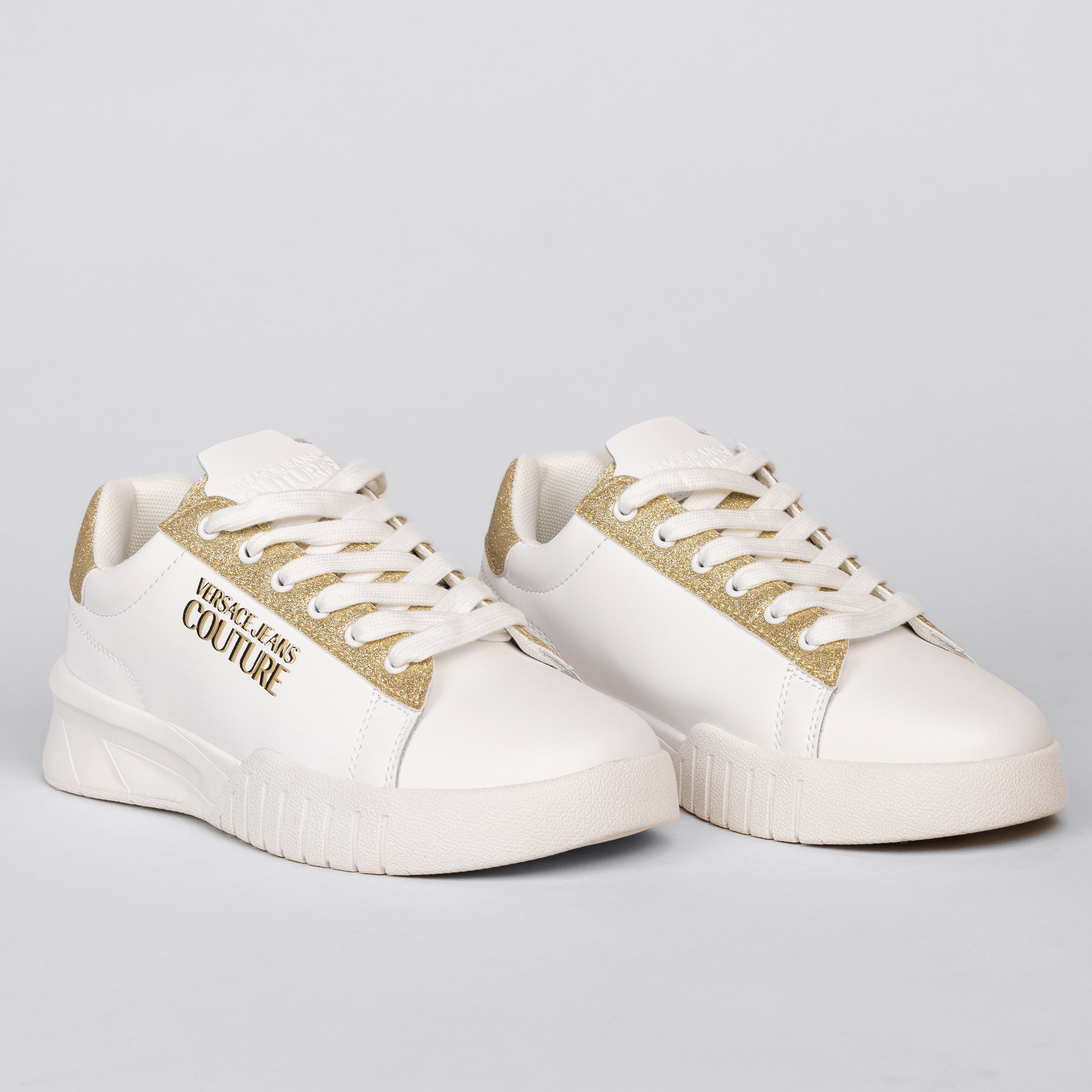 Sneakers Blanco Versace Couture Glitter