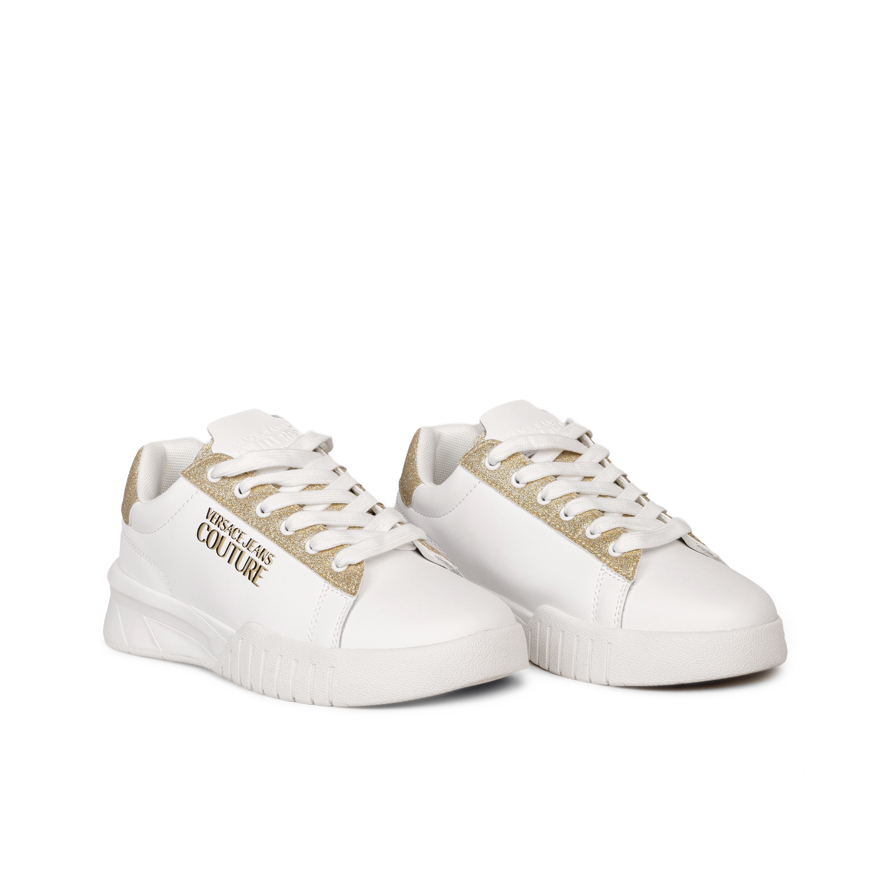 Sneakers Blanco Versace Couture Glitter