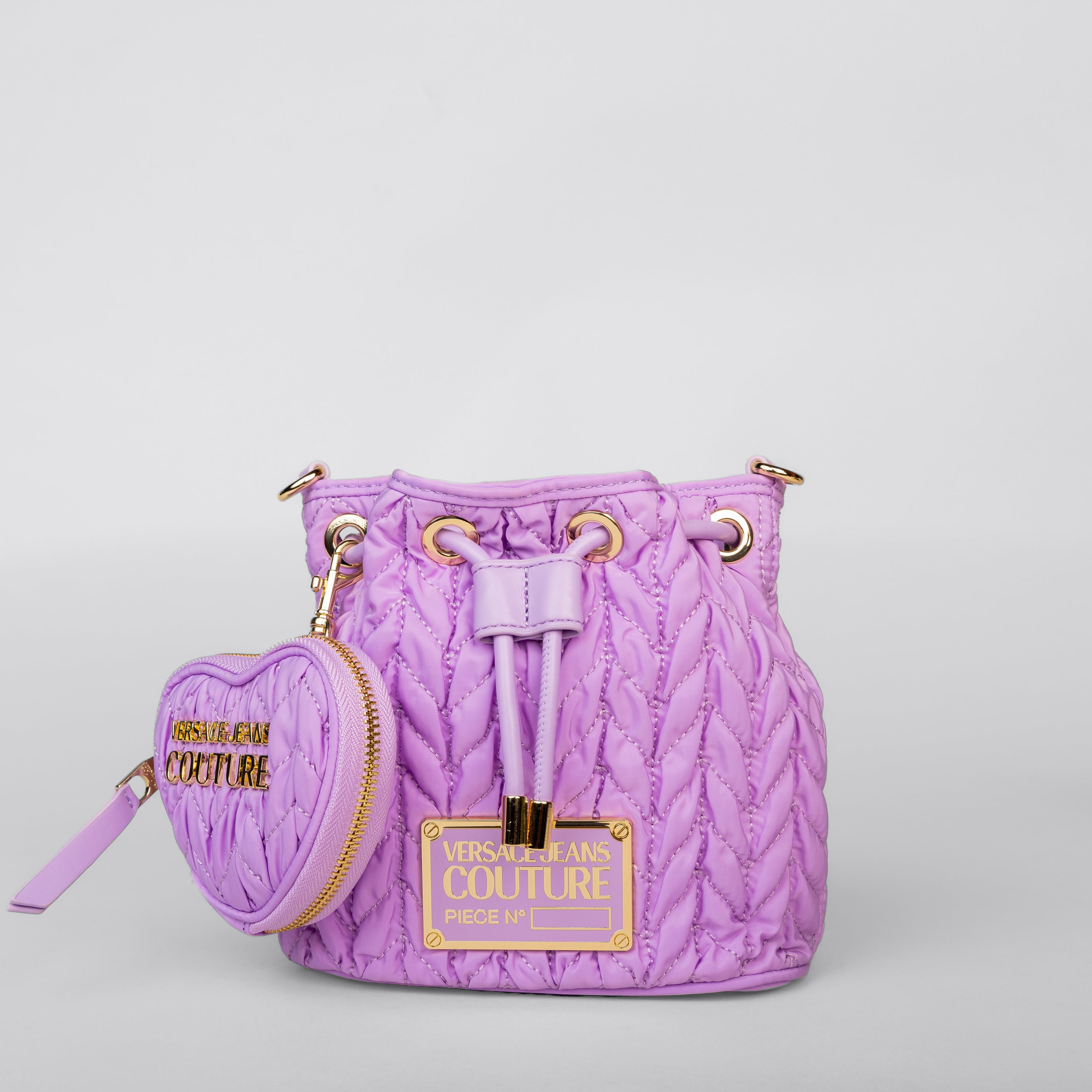 Cartera Lilac Versace Couture Heart Chain