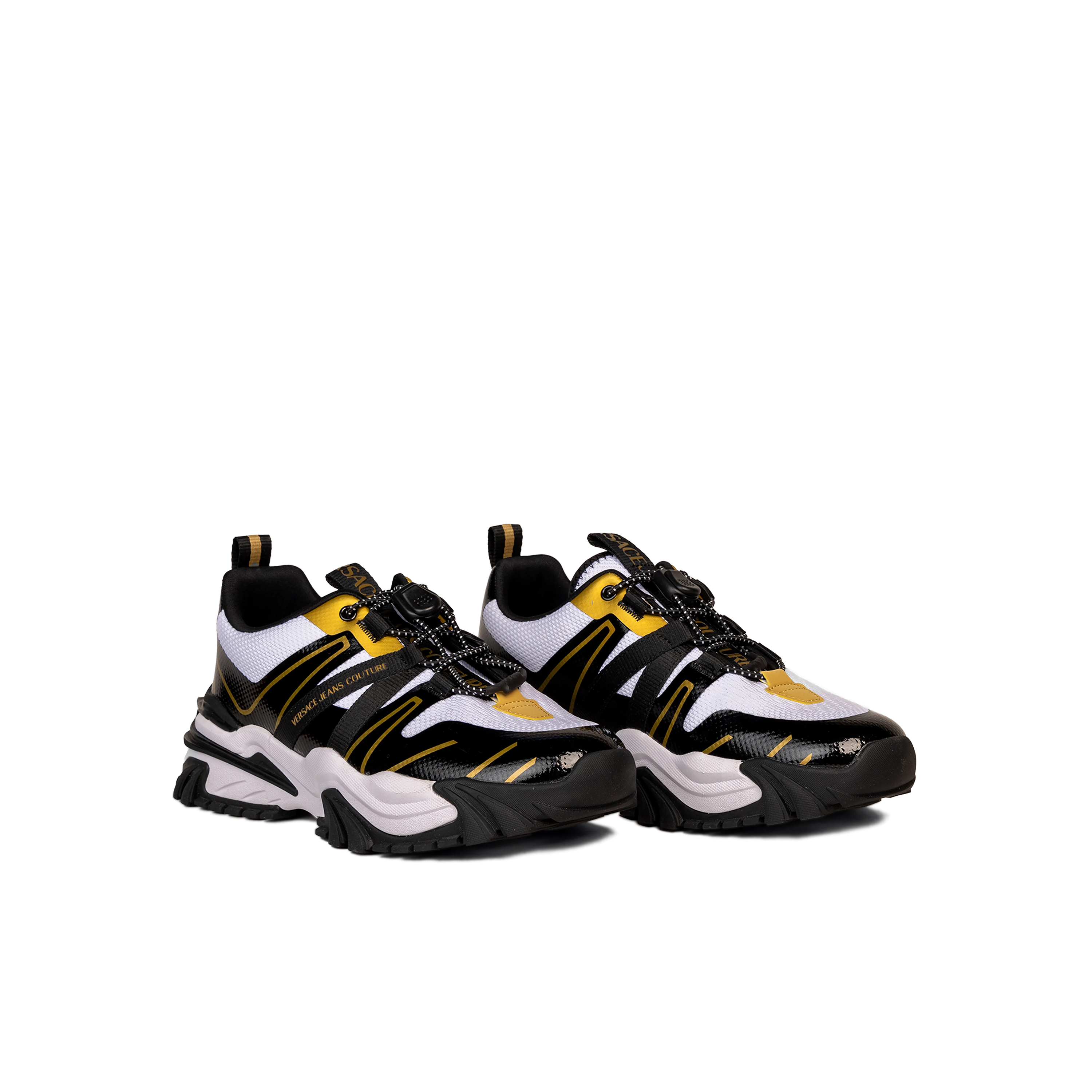 Sneakers Negro Blanco Versace Couture Chunky