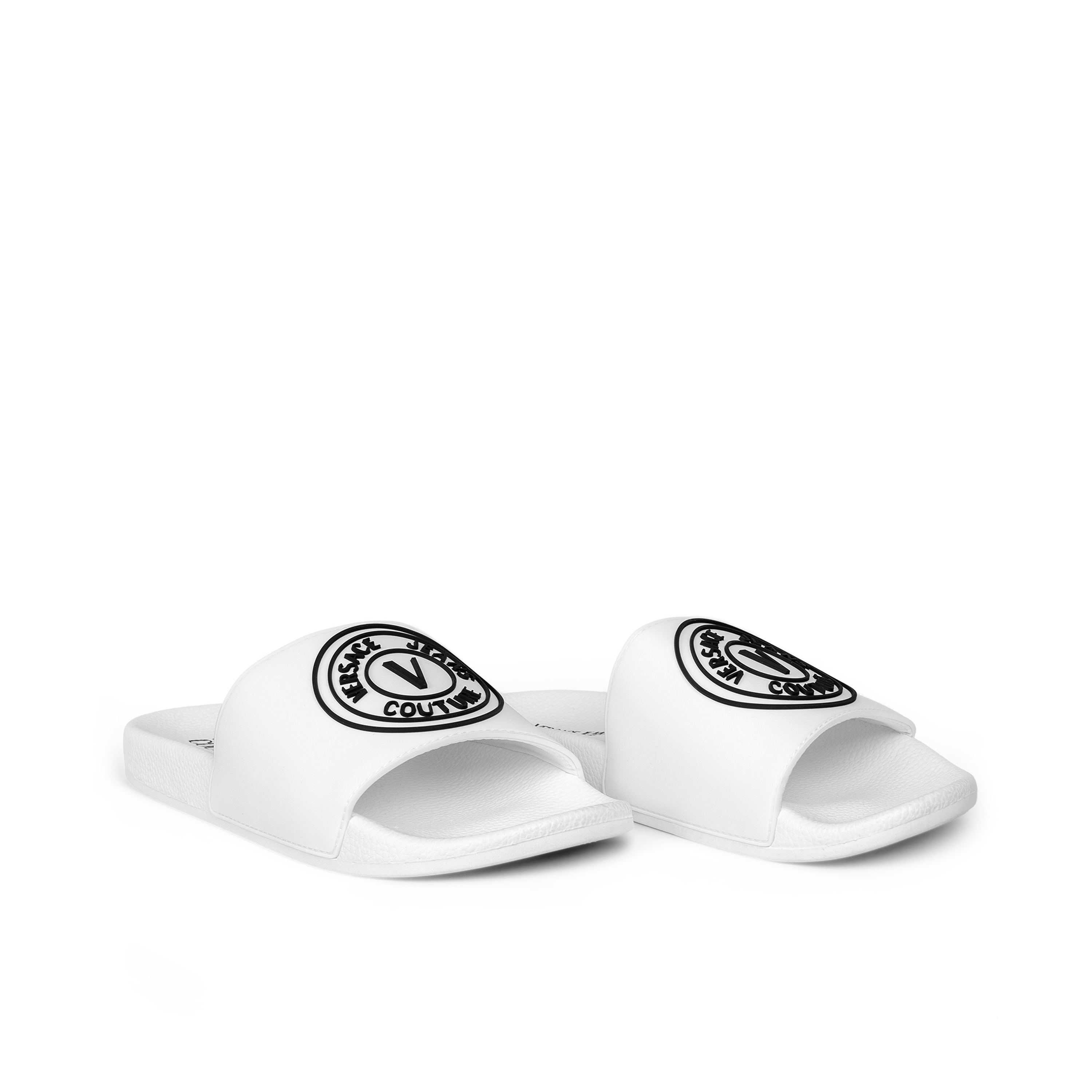 Sandalias Blancas Versace Couture Circle Logo