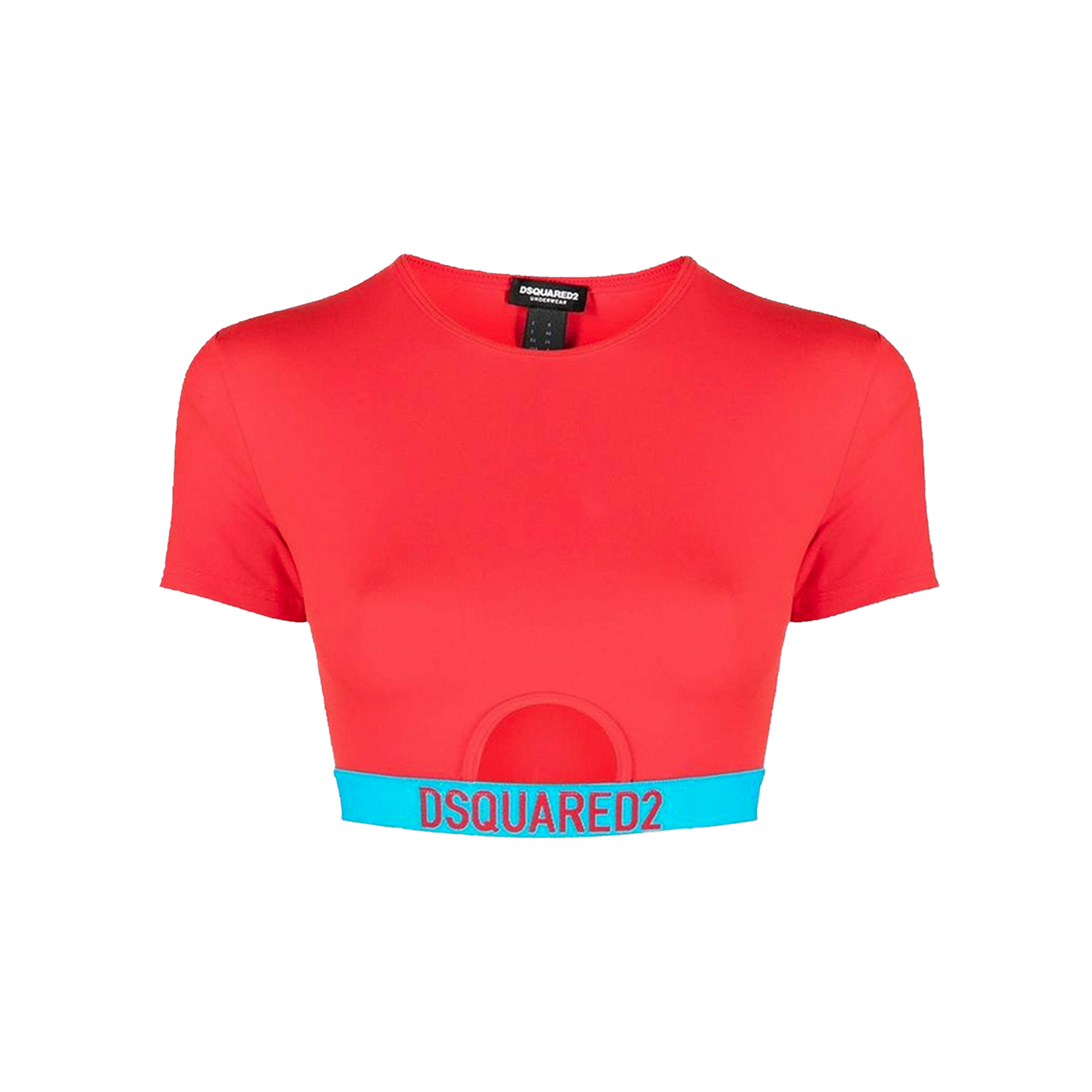 Top Rojo Dsquared2 Azul Logo Band