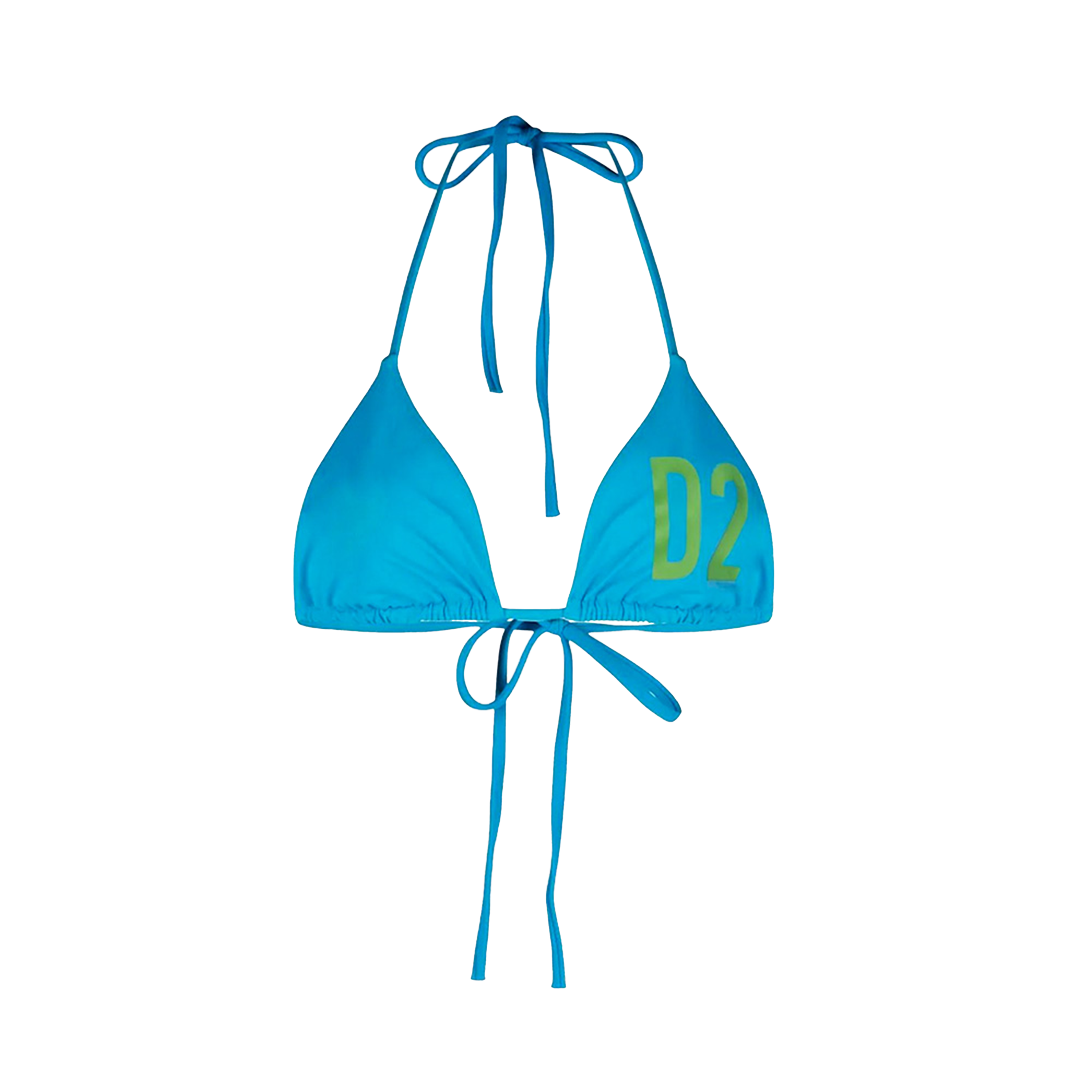 Bikini Top Azul Dsquared2 Amarillo Logo