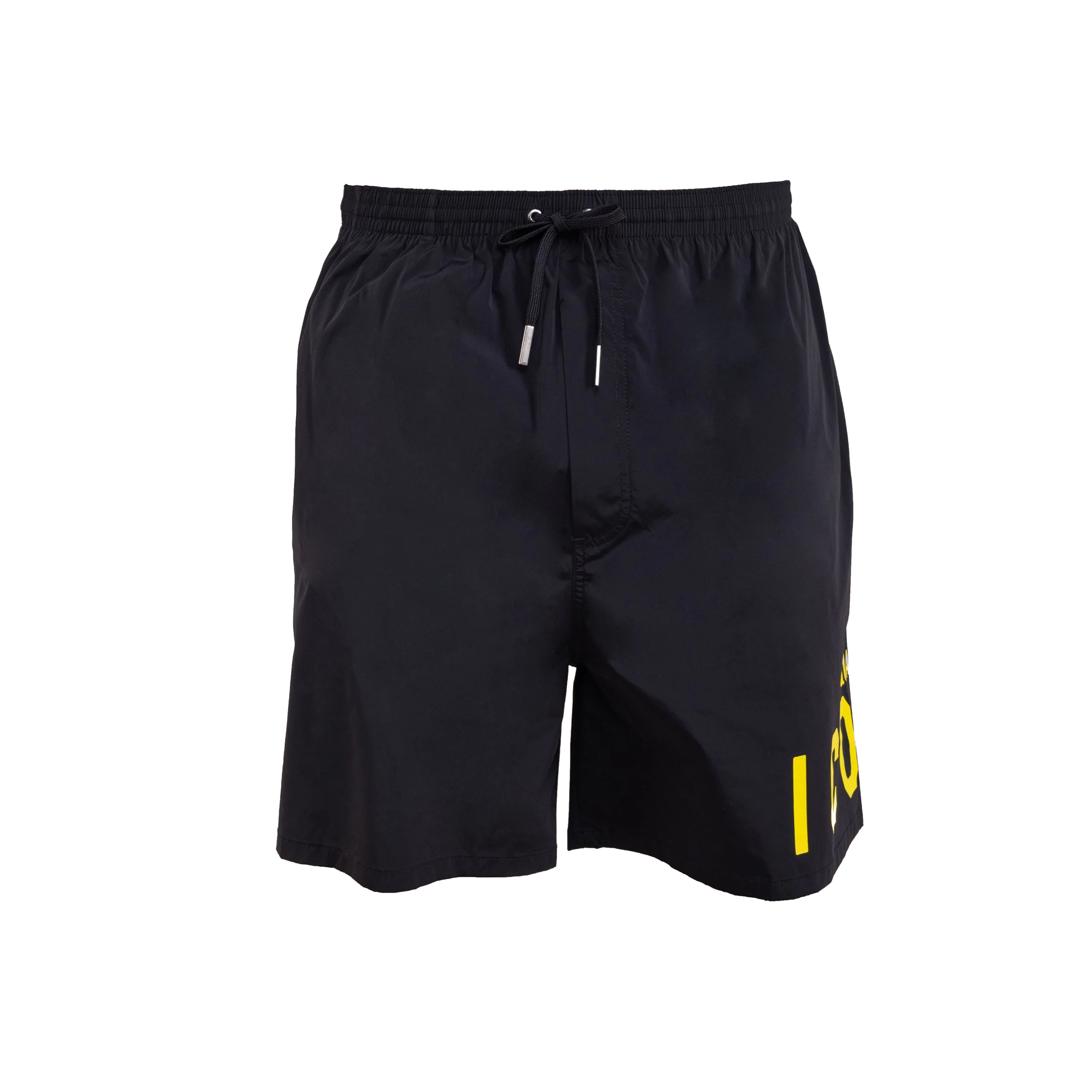 Pantaloneta Negra Dsquared2 Amarillo Icon Long