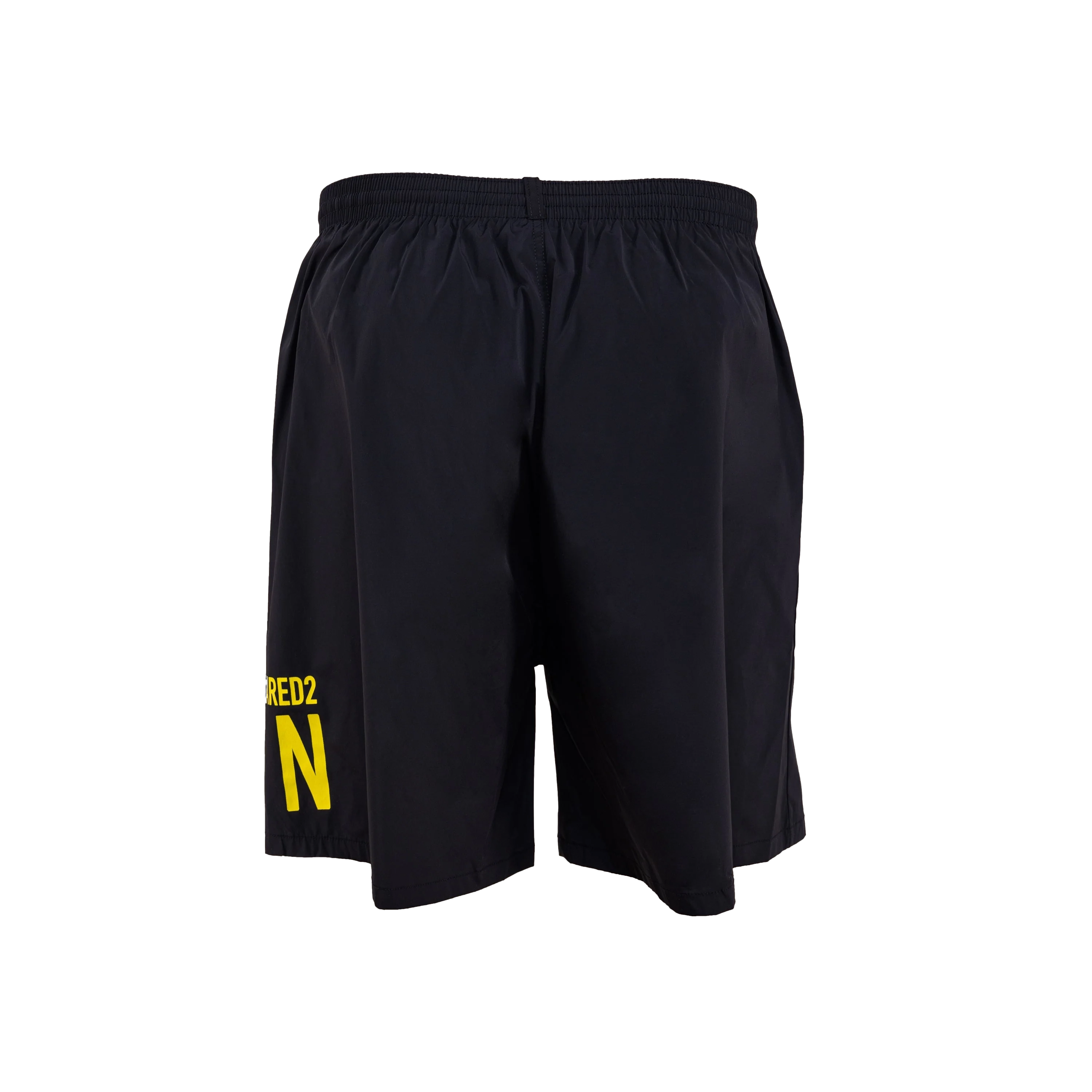Pantaloneta Negra Dsquared2 Amarillo Icon Long