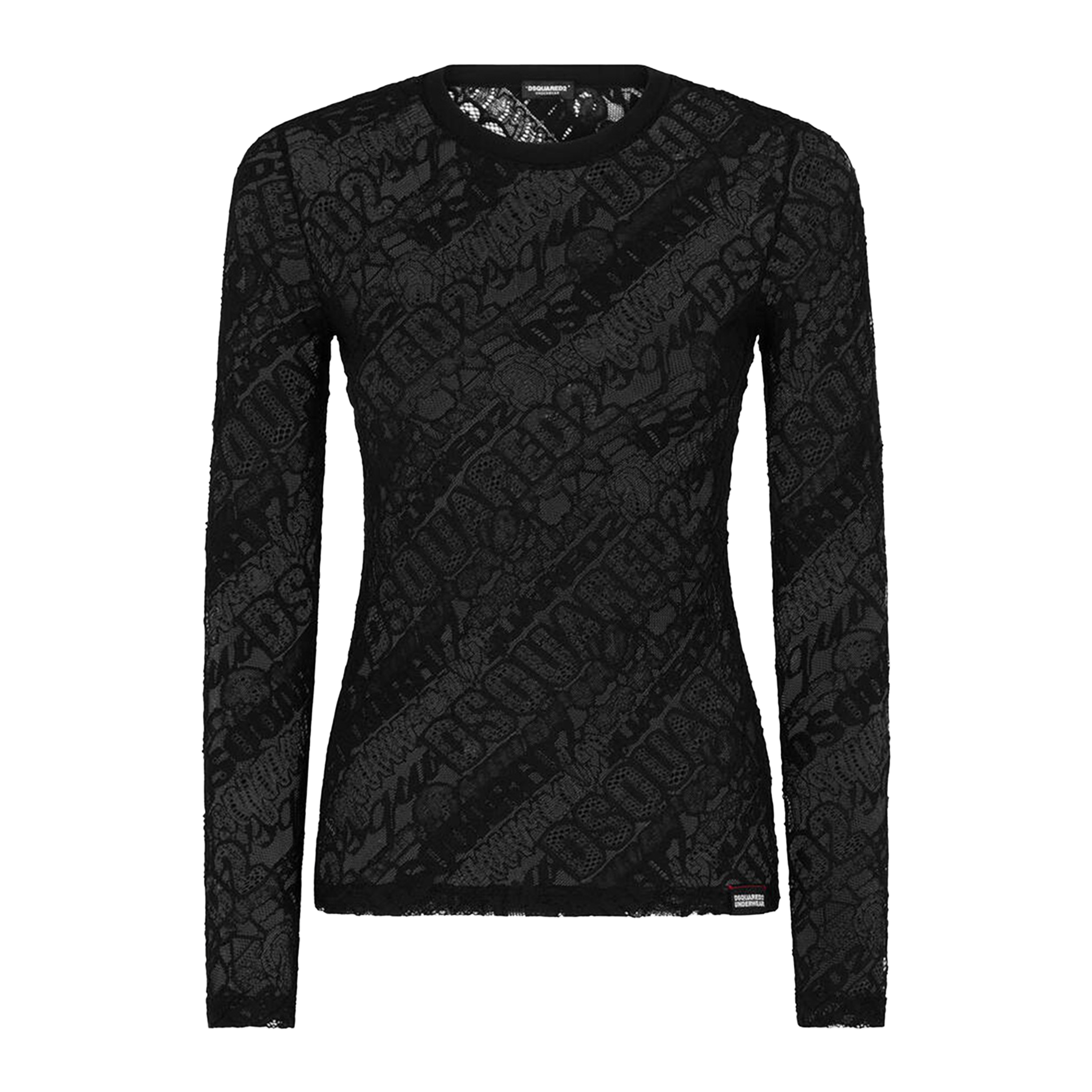 Top Negro Dsquared2 Monogram Longsleeves
