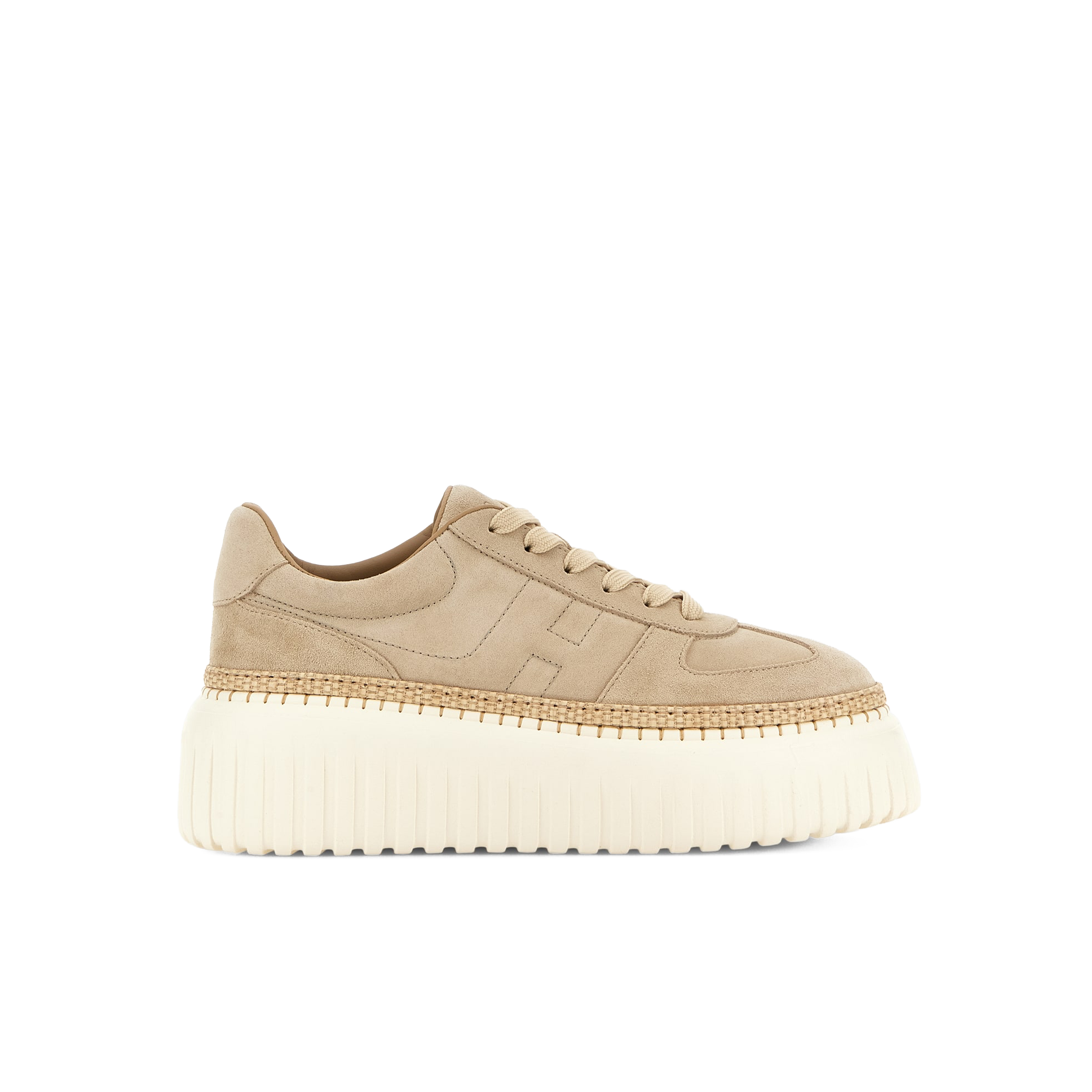 Sneakers Beige Hogan H Stripes Allacciato