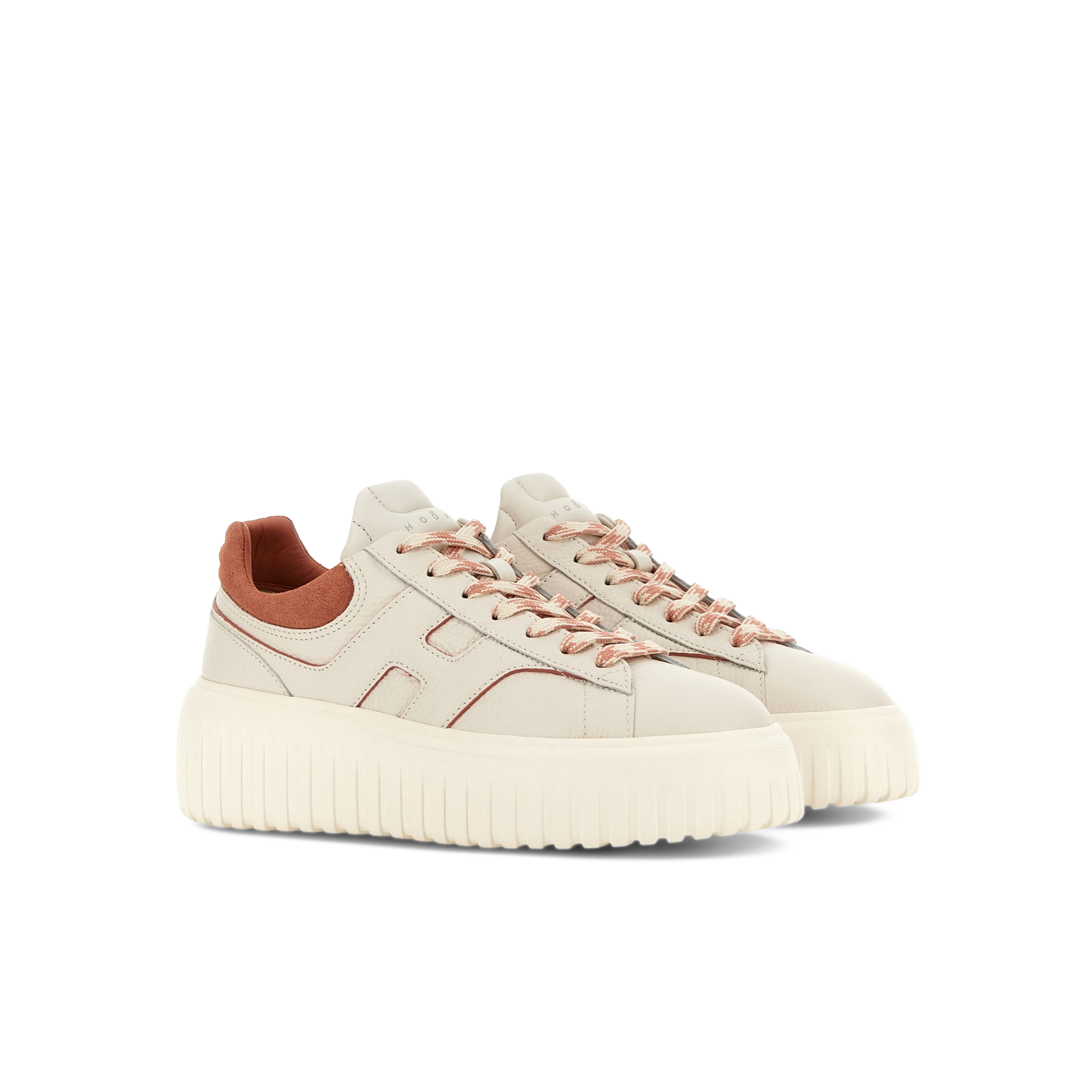 Sneakers Beige Hogan H Stripes Allacciato