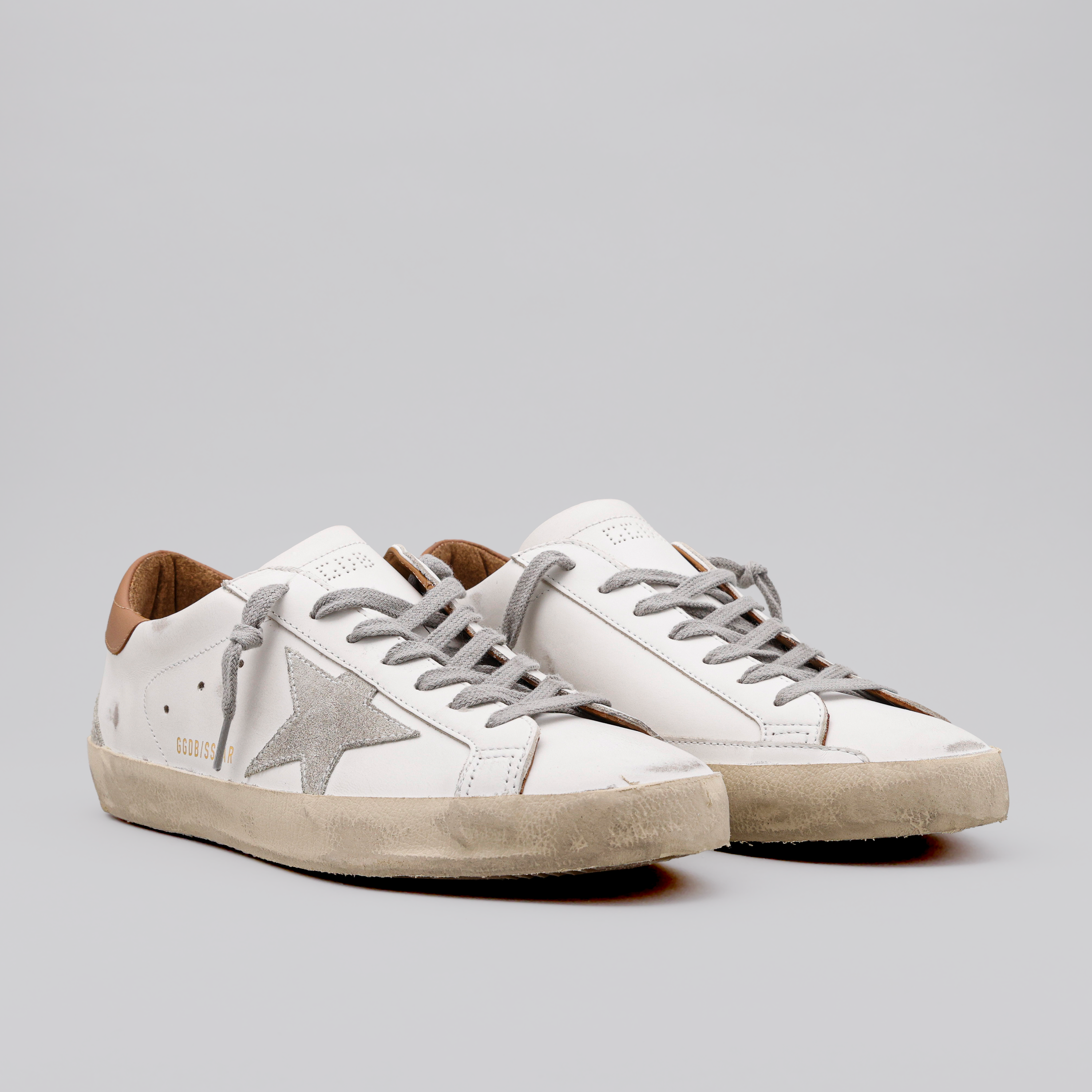 Sneakers Blanco Naranja Golden Goose Super-Star Leather Upper