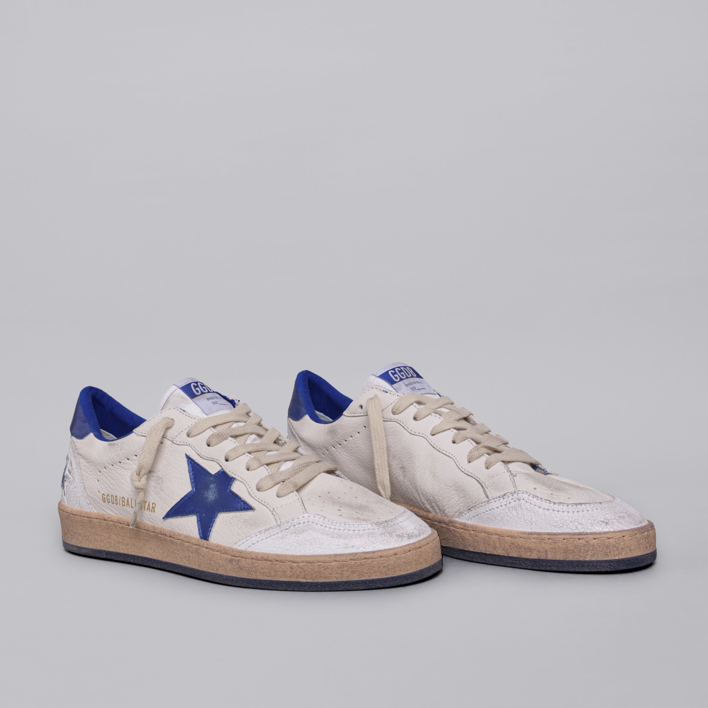 Sneakers Blanco Azul Golden Goose Ball Star Leather