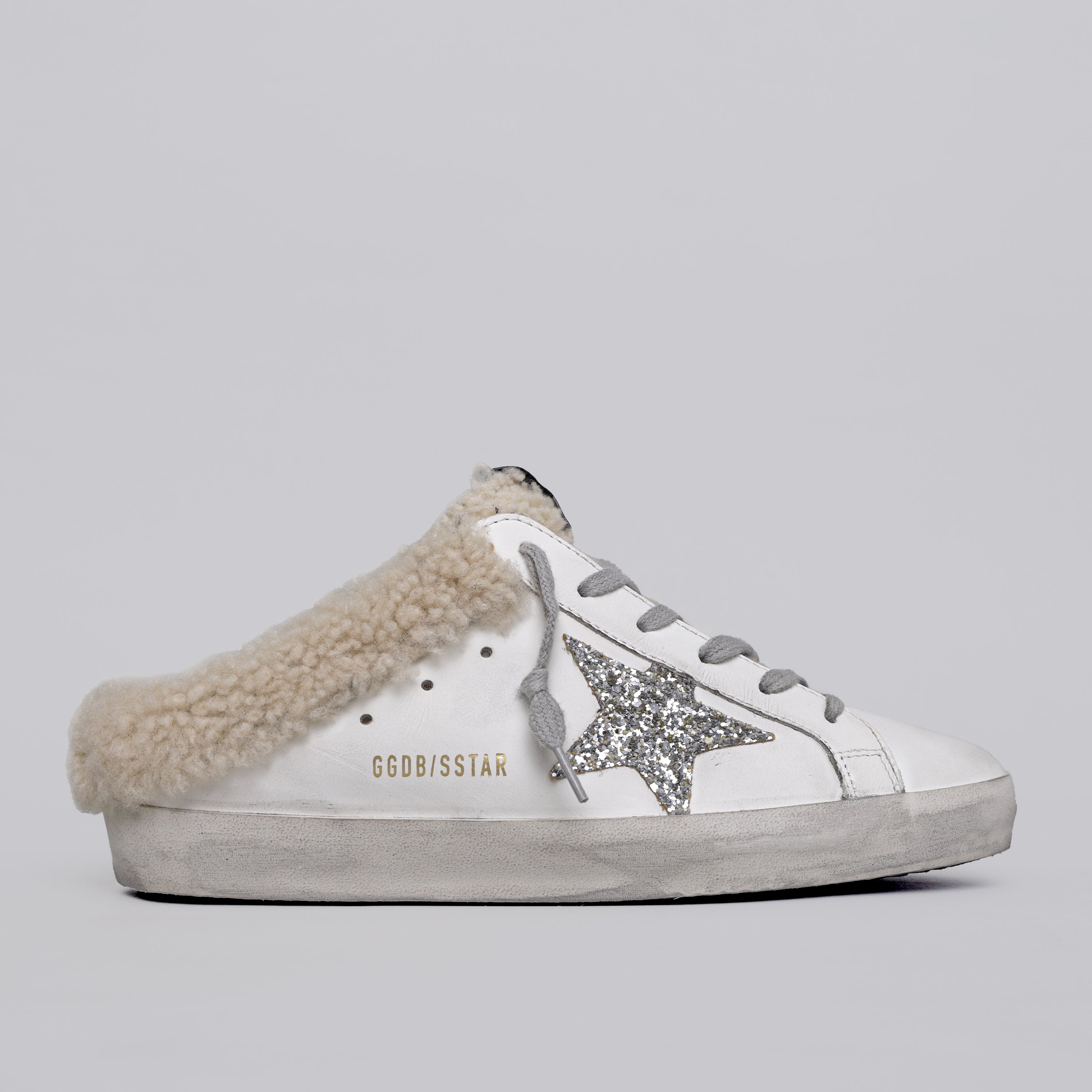 Sneakers Blancos Golden Goose Super-Star Sabot Shearling