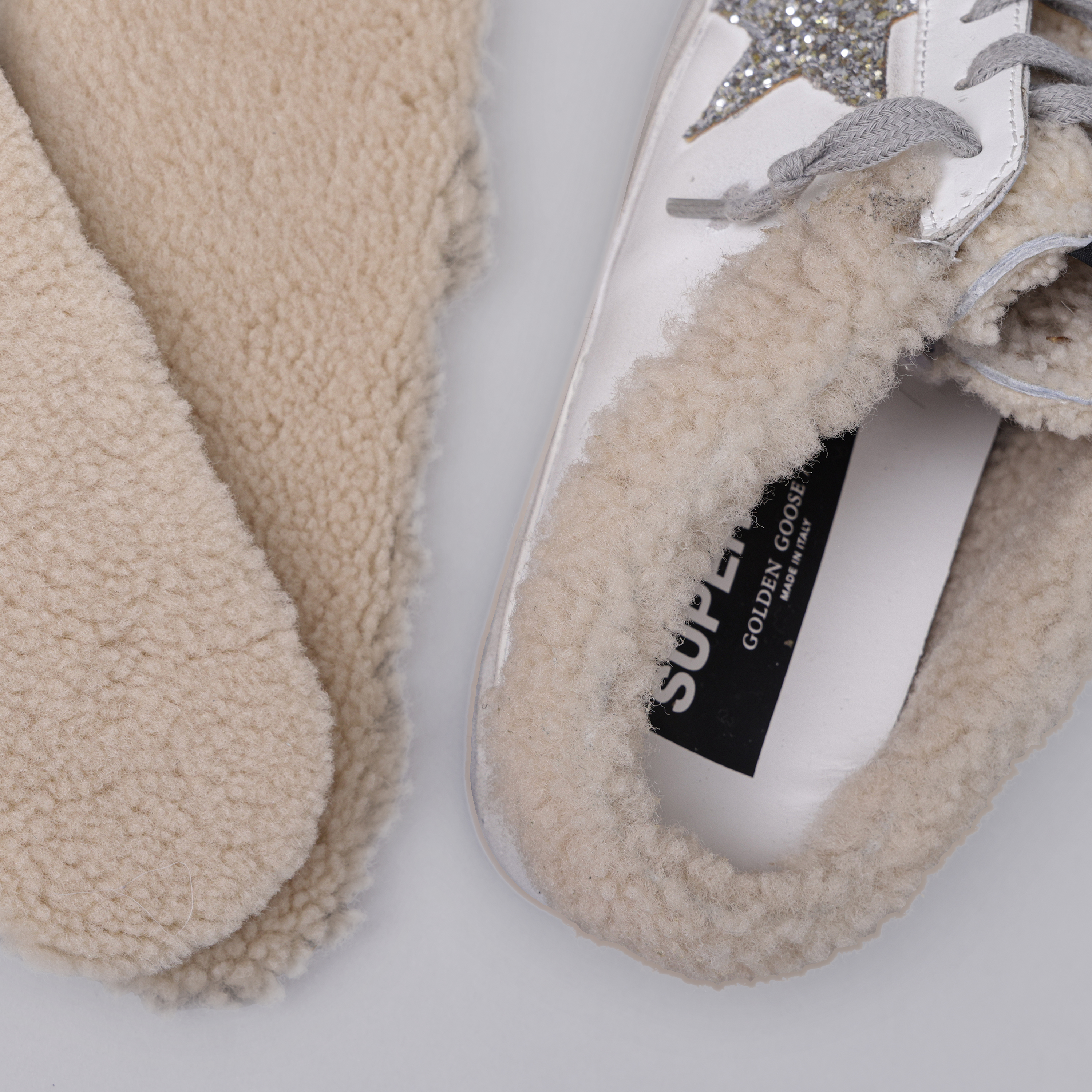 Sneakers Blancos Golden Goose Super-Star Sabot Shearling
