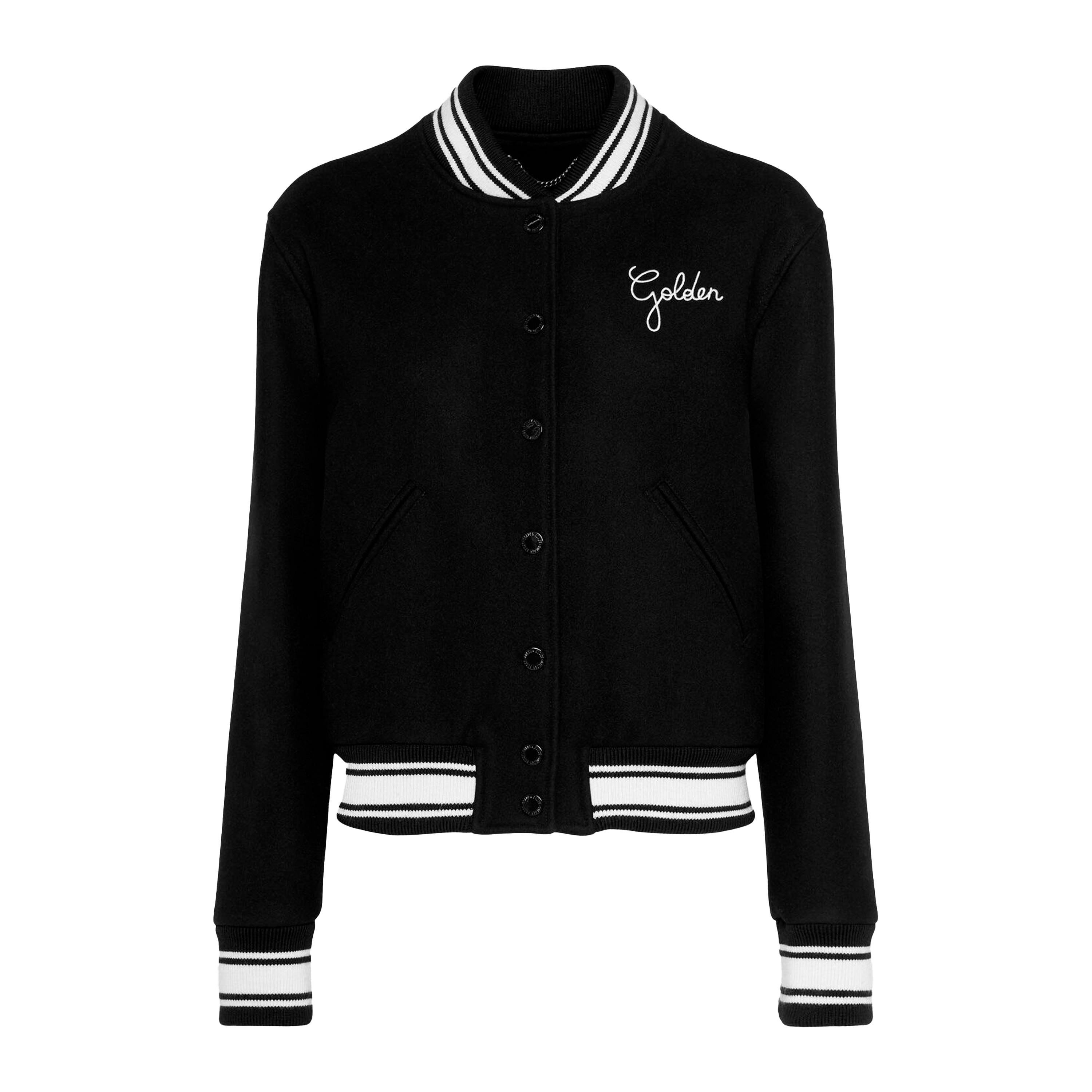 Chaqueta Negra Golden Goose Bomber Compact