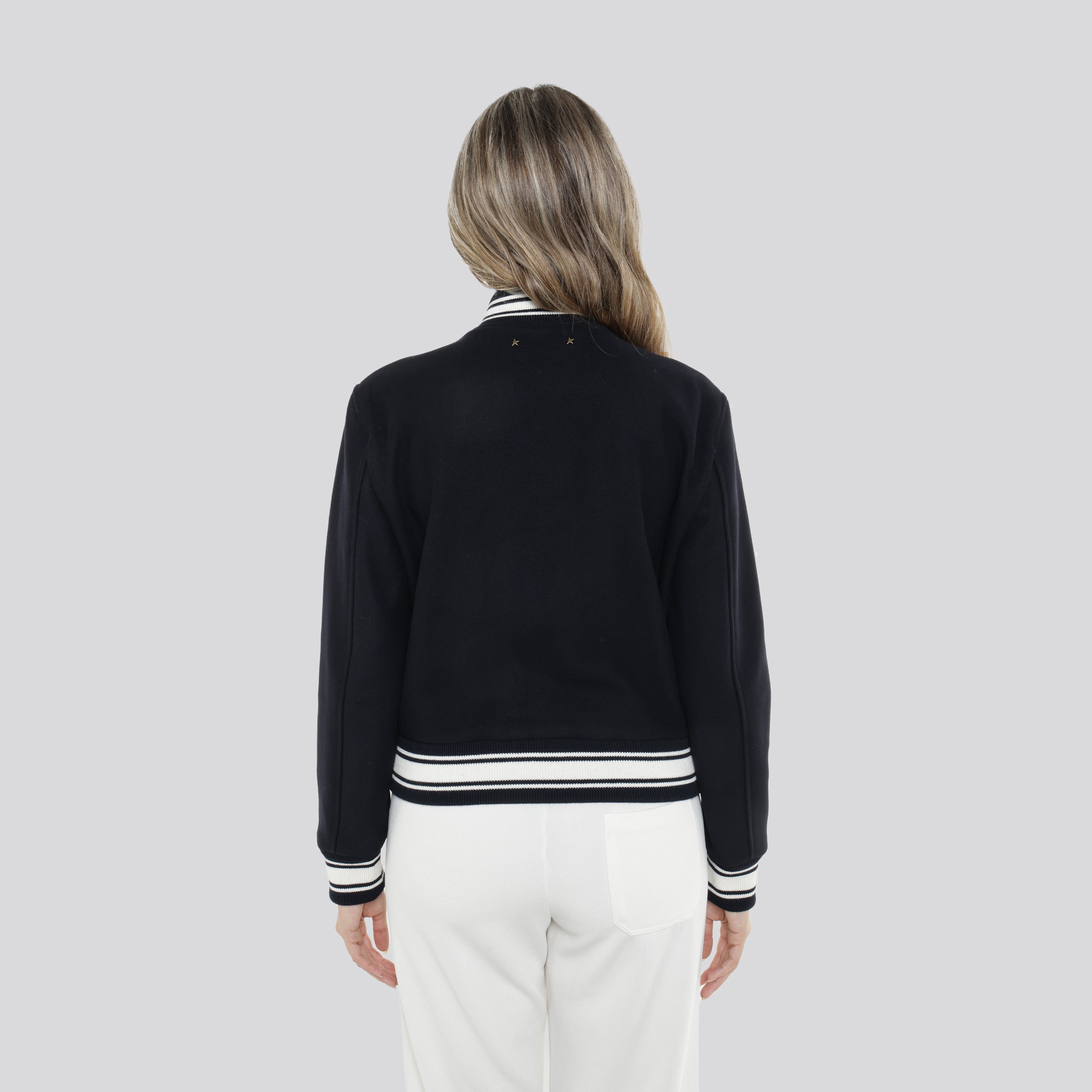 Chaqueta Negra Golden Goose Bomber Compact