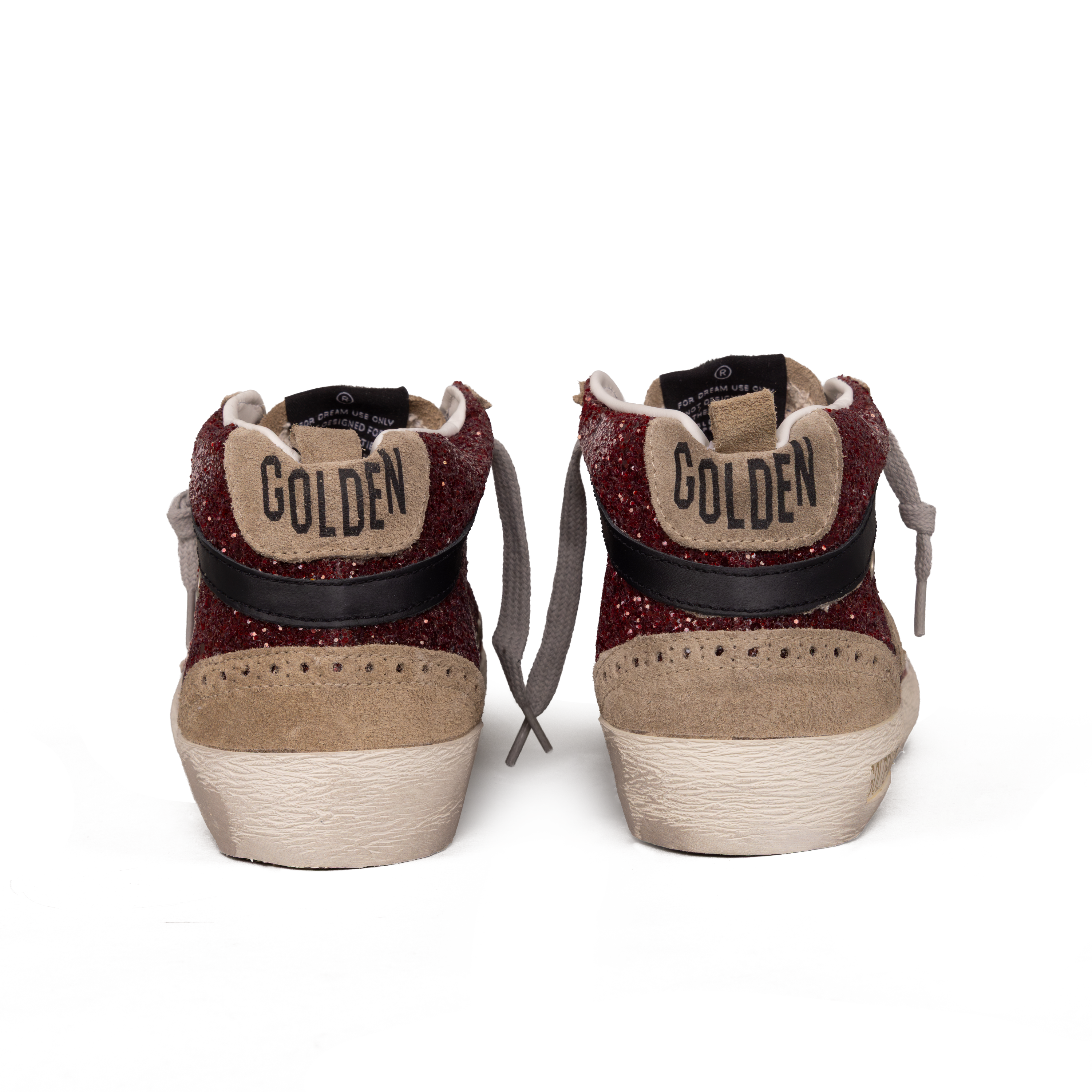 Sneakers Bordeaux Golden Goose Mid Star Glitter