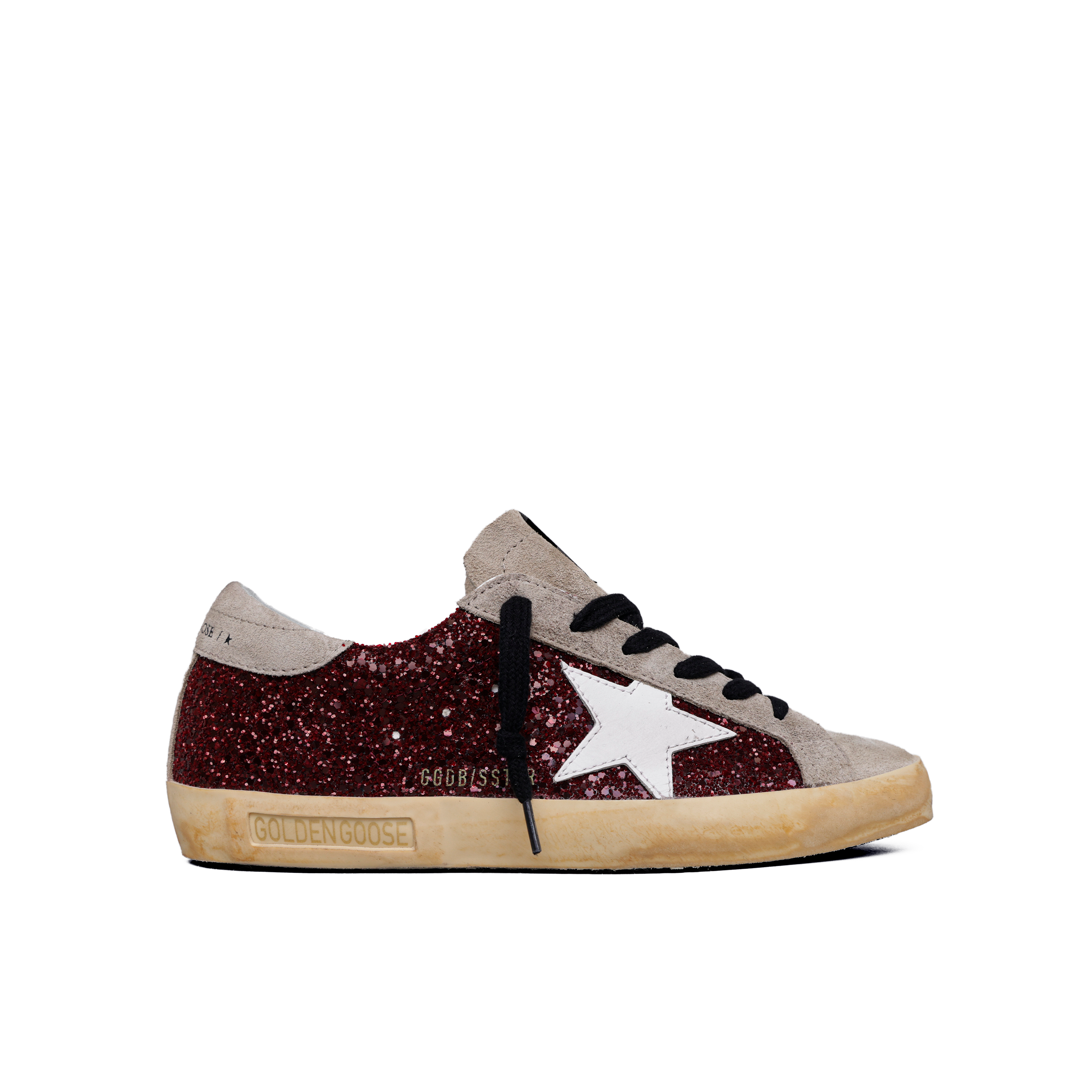 Sneaker Bordeaux Golden Goose Super-Star Glitter