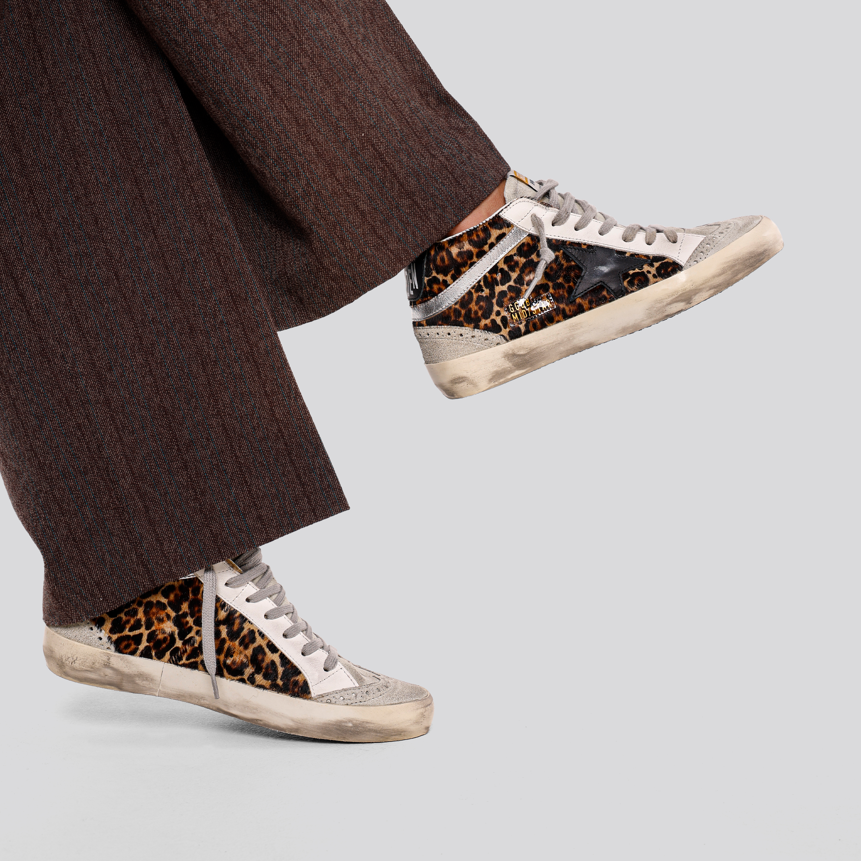 Sneakers Beige Golden Goose Mid Star Horsy
