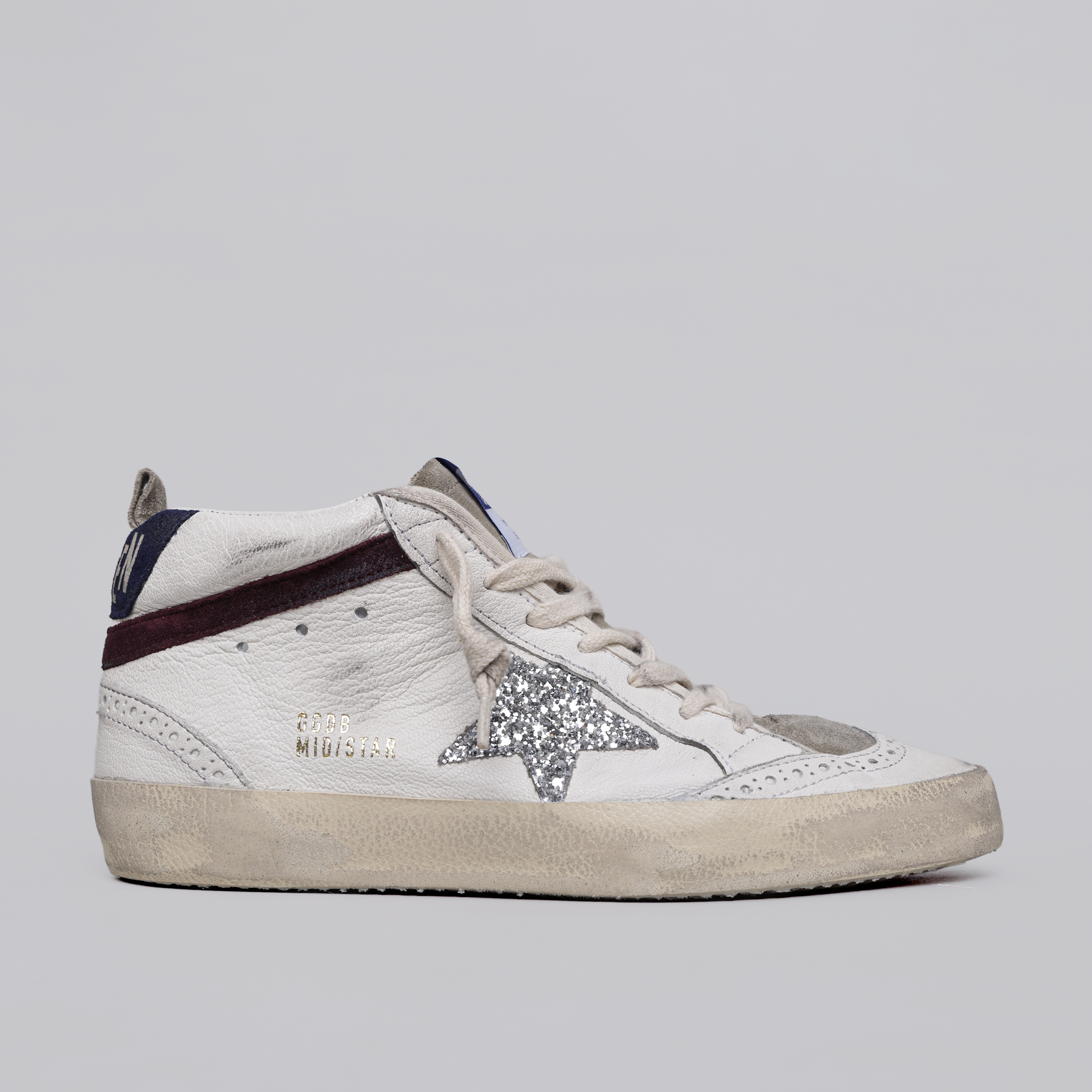 Sneakers Blancos Golden Goose Mid Star Glitter